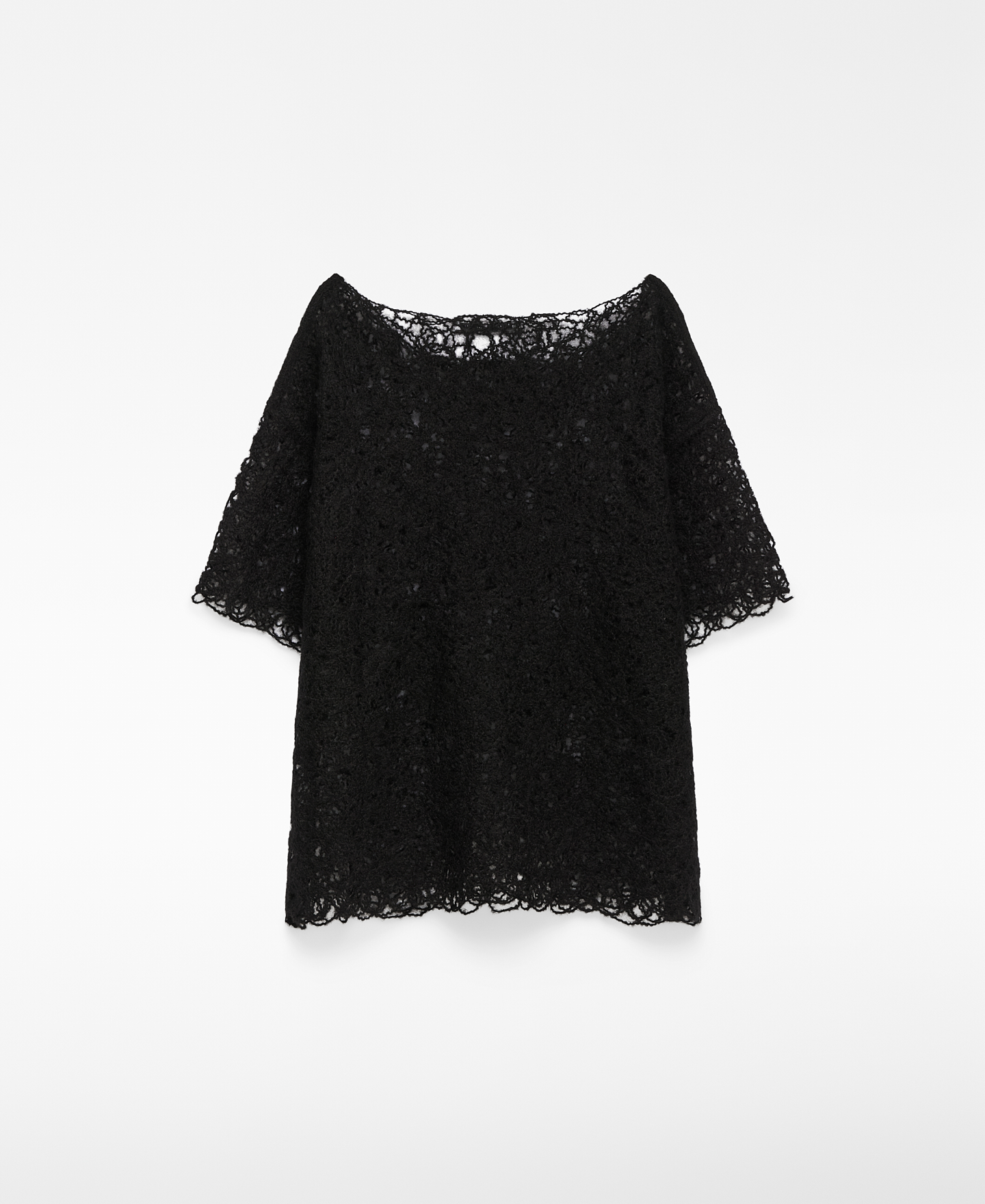 Embroidered knit top woman image number 5