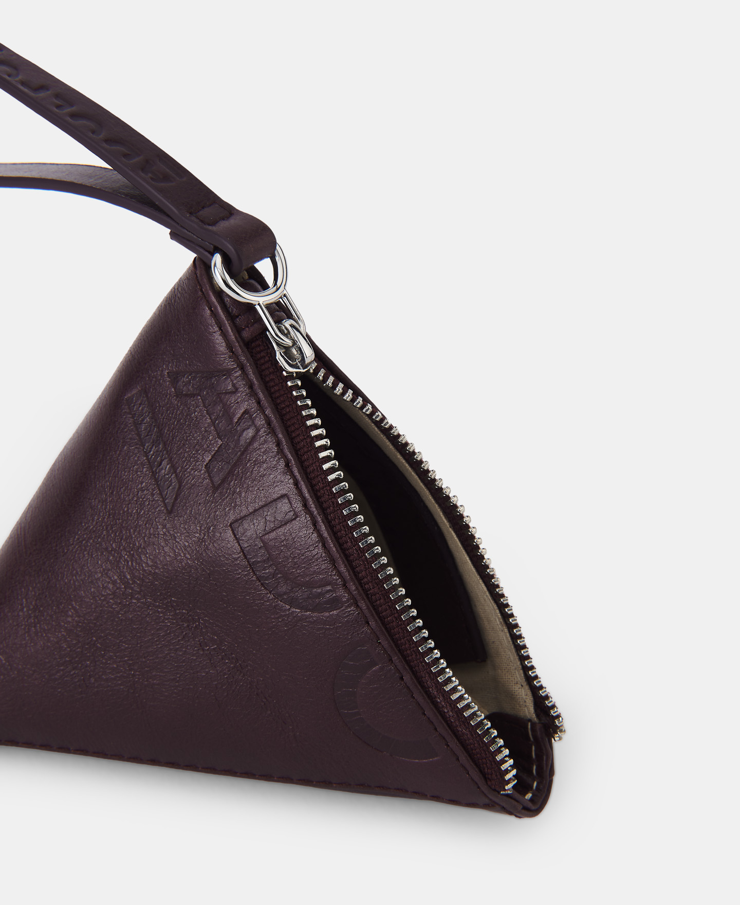 Triangular wallet in grained leather image number 2