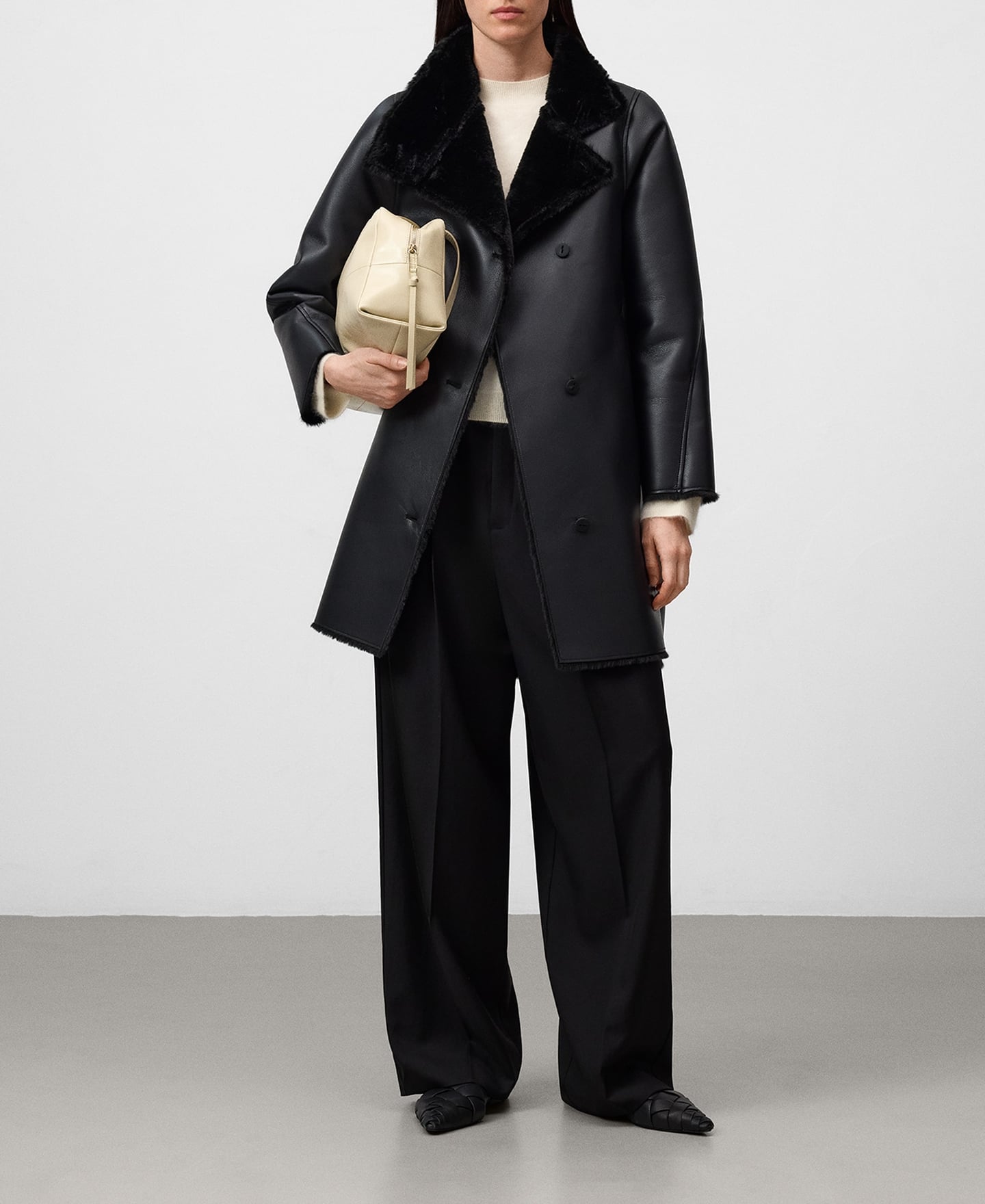 Non-Leather cross-over coat image number 1