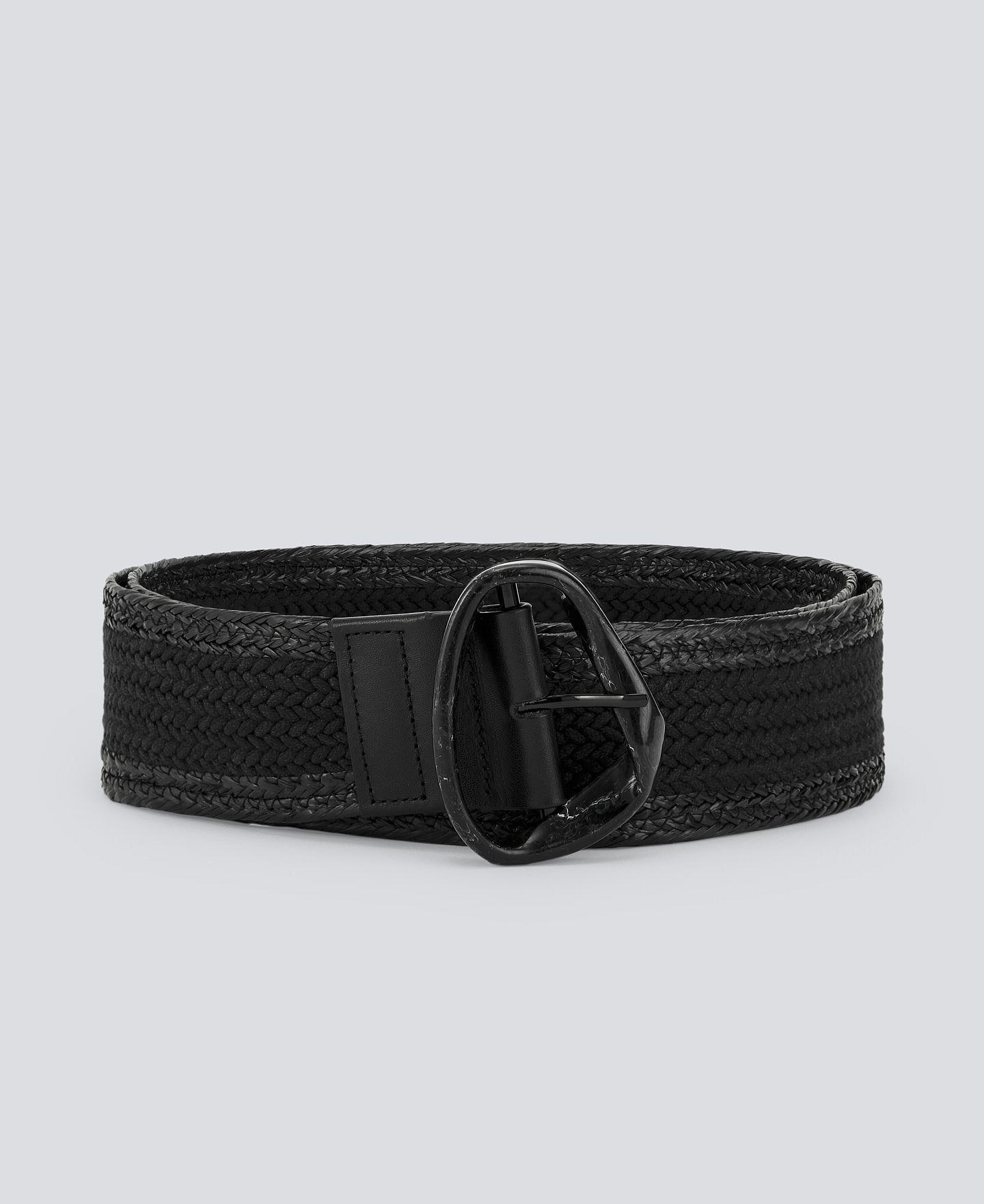 Black braided belt woman image number 0