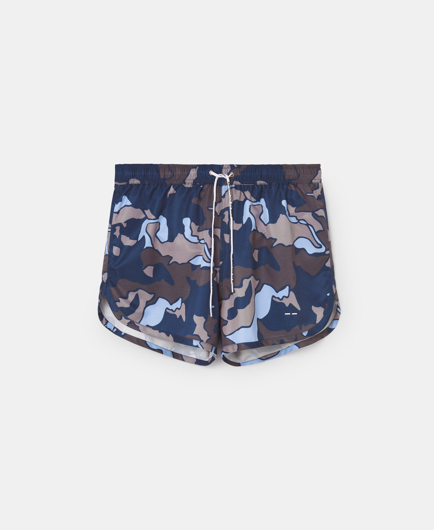 Blue printed swim shorts image number 3