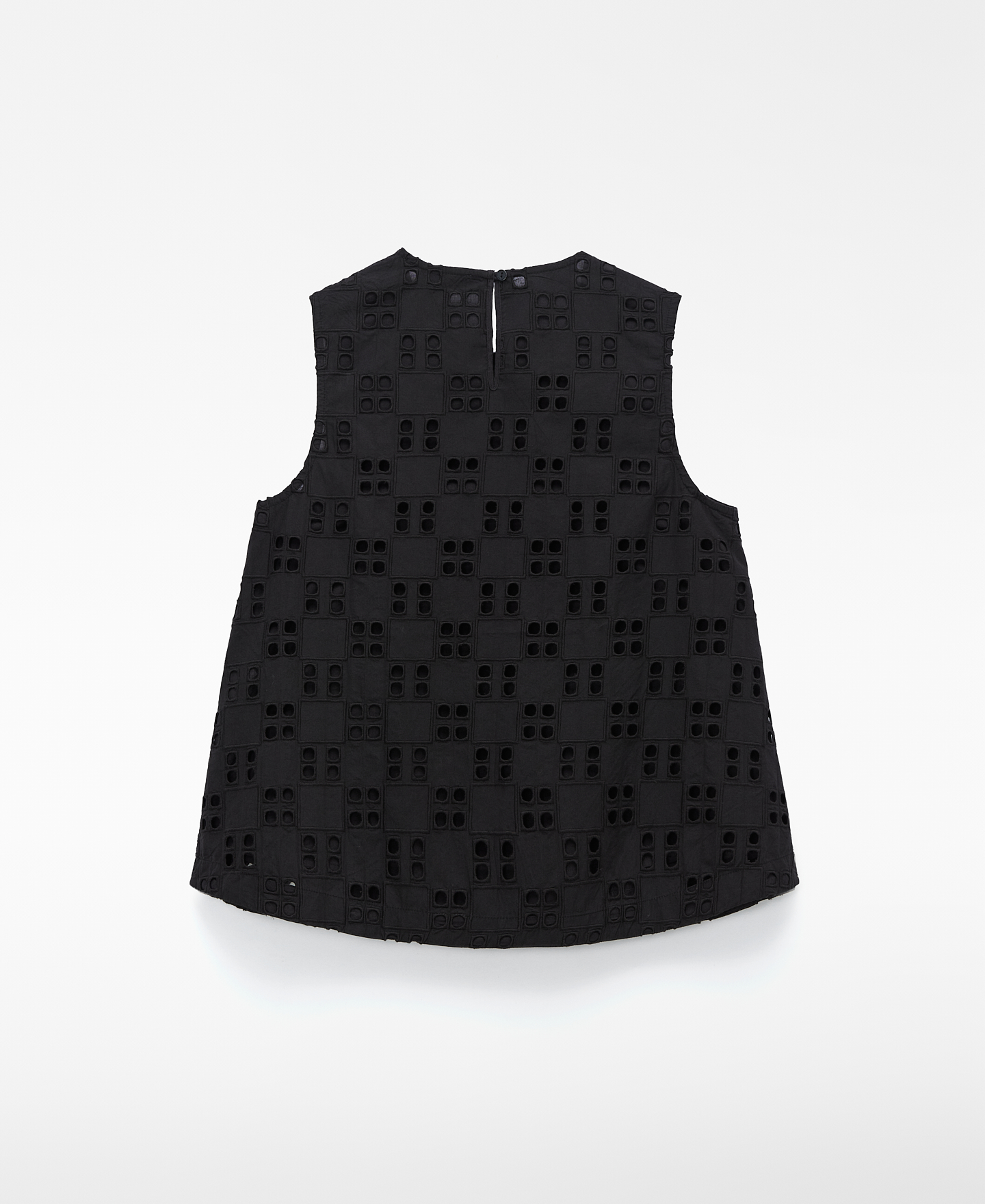 Poplin top with English embroidery image number 5