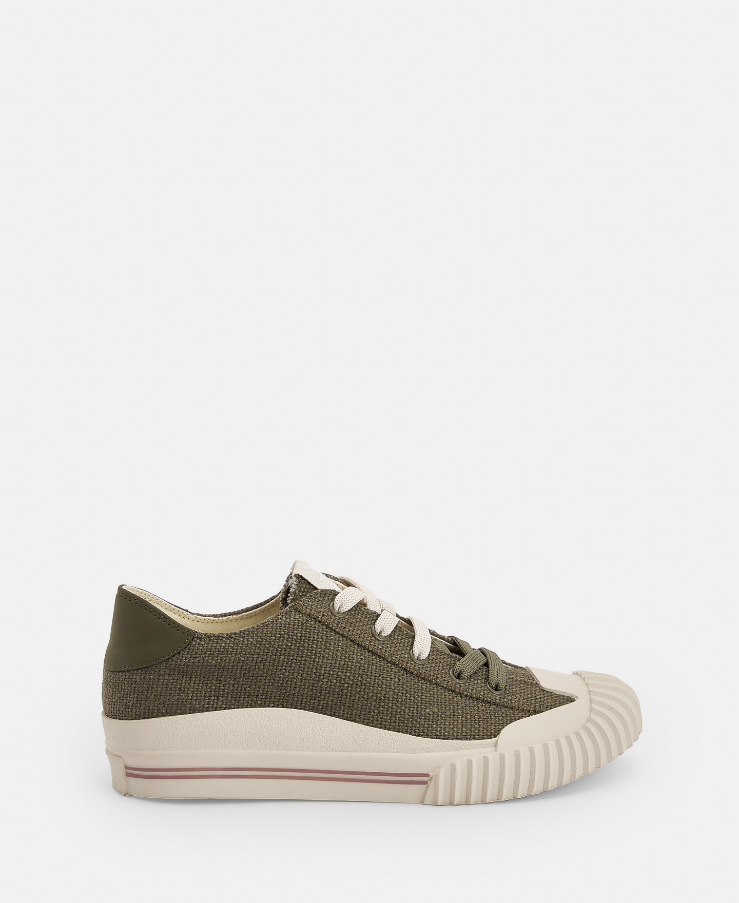 Linen trainer with maxi laces image number 0