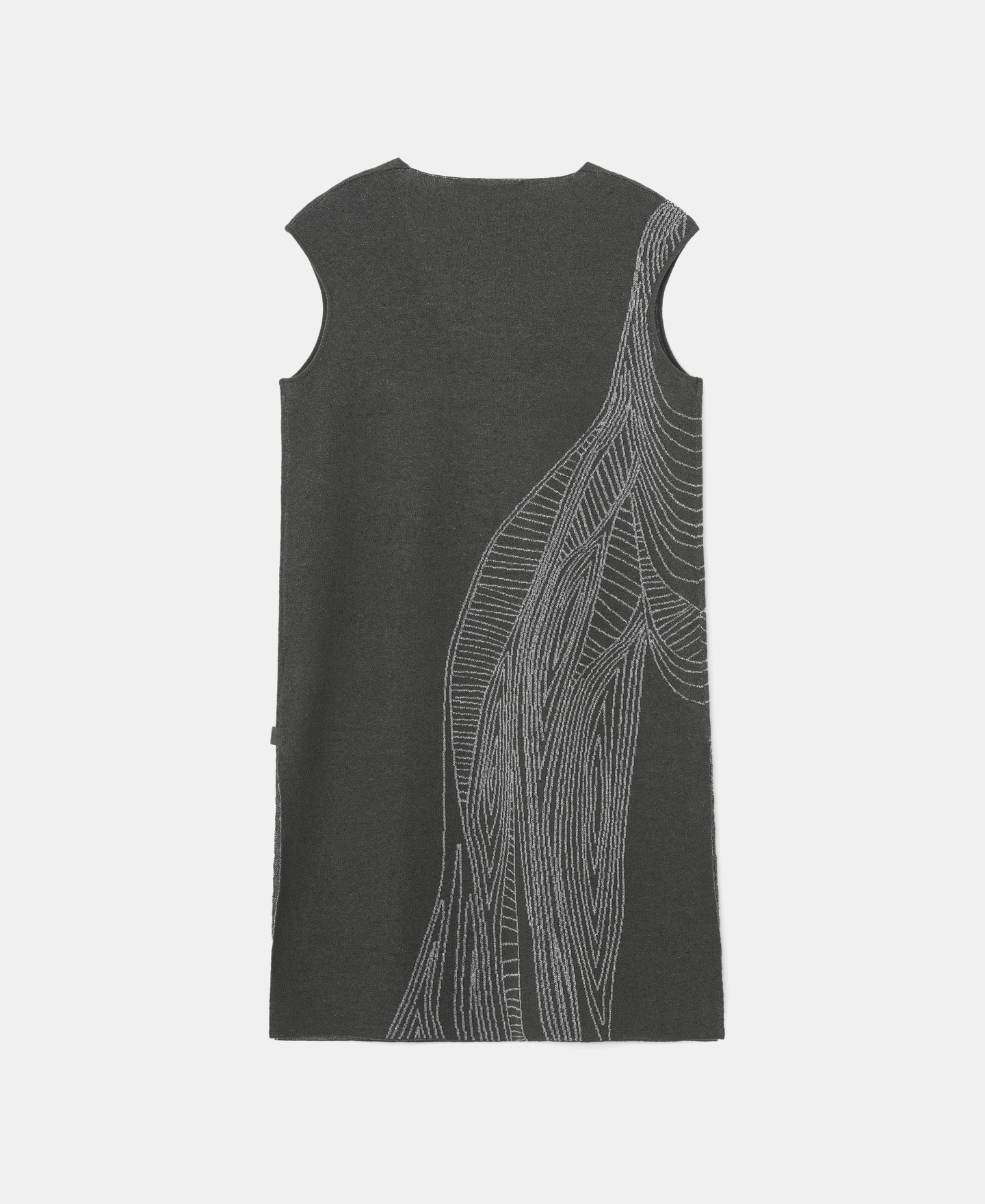 Linen jacquard knit top image number 5