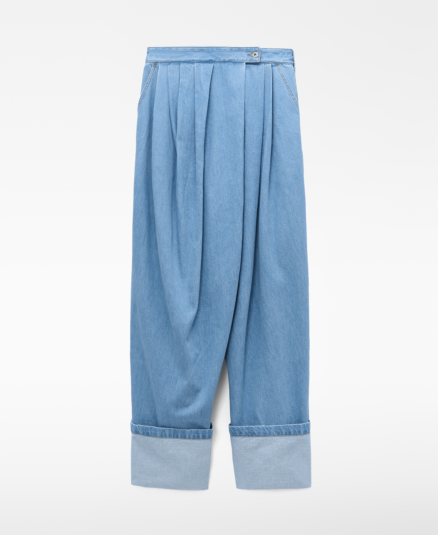 Pantal&oacute;n baggy cruzado denim algod&oacute;n image number 4