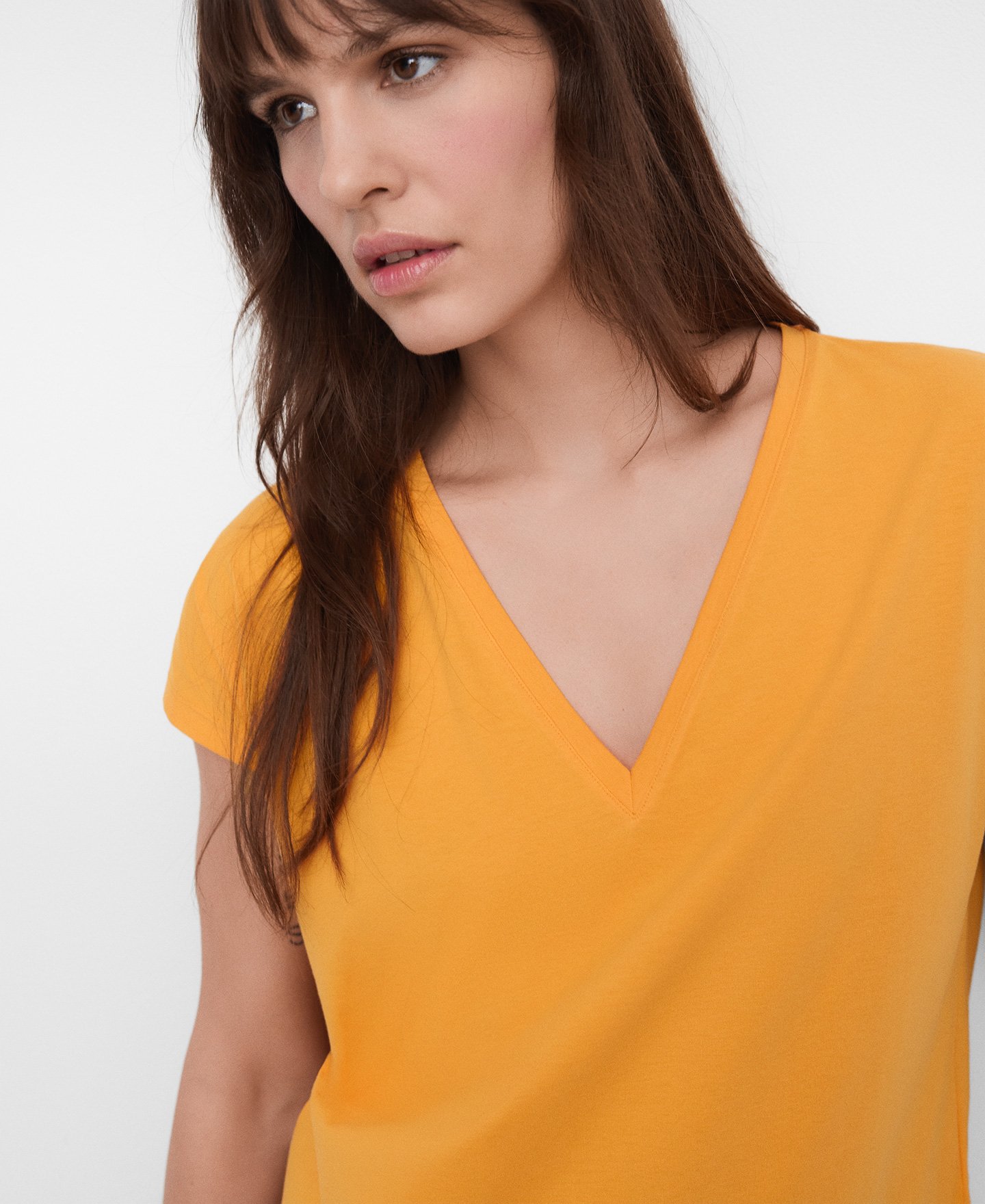 Camiseta com decote em V PYRATEX&reg; Algod&atilde;o Espanhol image number 3