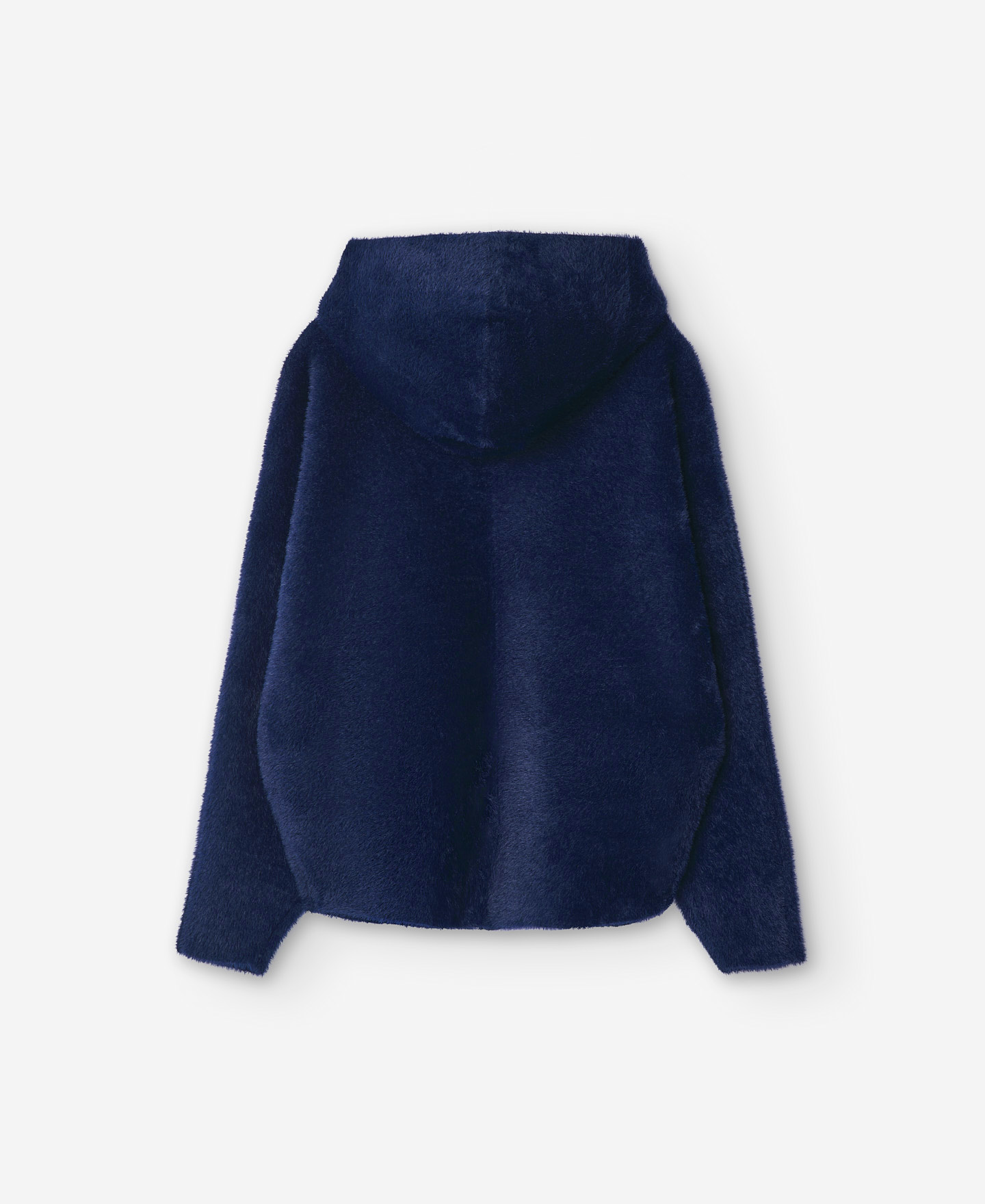 Navy blue fleece hoodie for women image number 5
