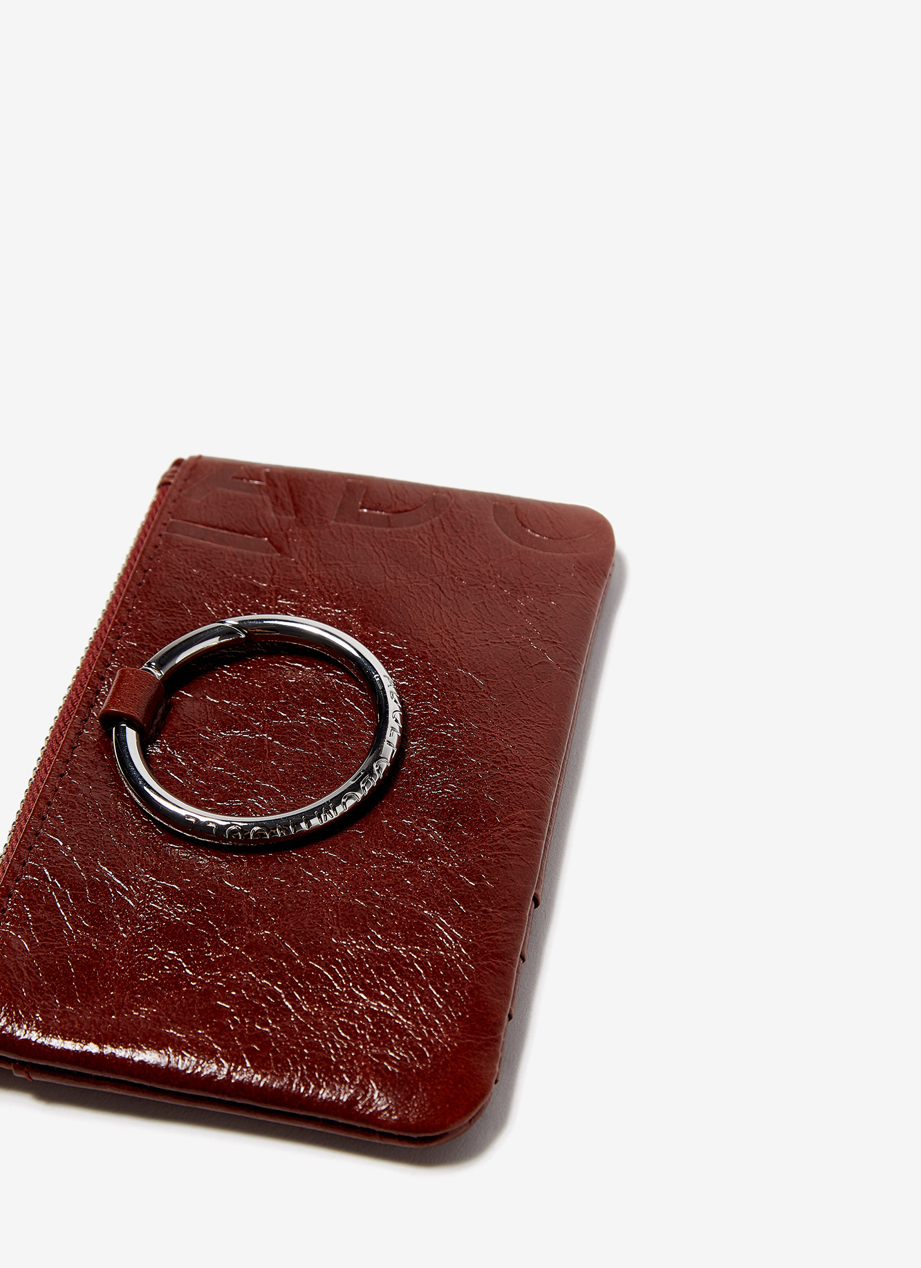 Crackled glossy leather wallet image number 2