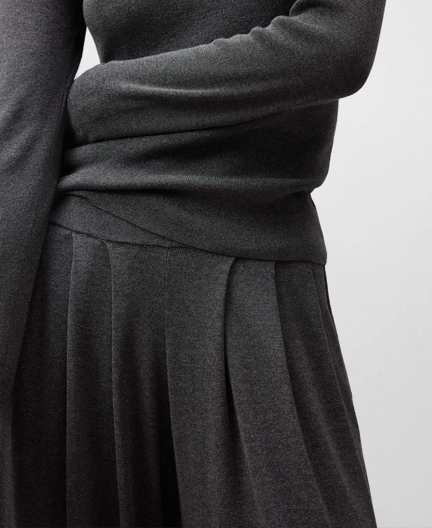 Metallic knit wide-leg trousers woman image number 3