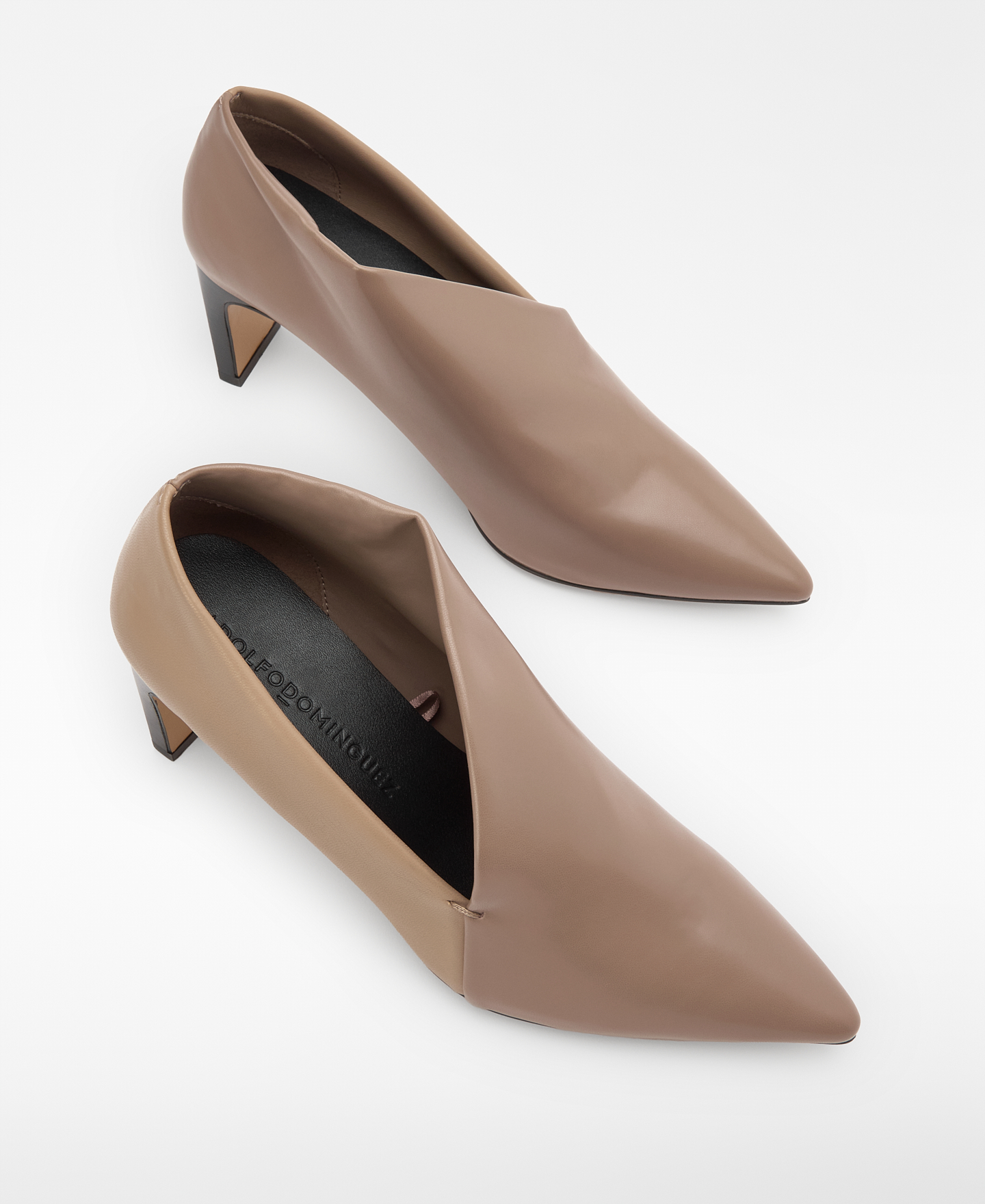 Two-tone ankle boot-style pump image number 1