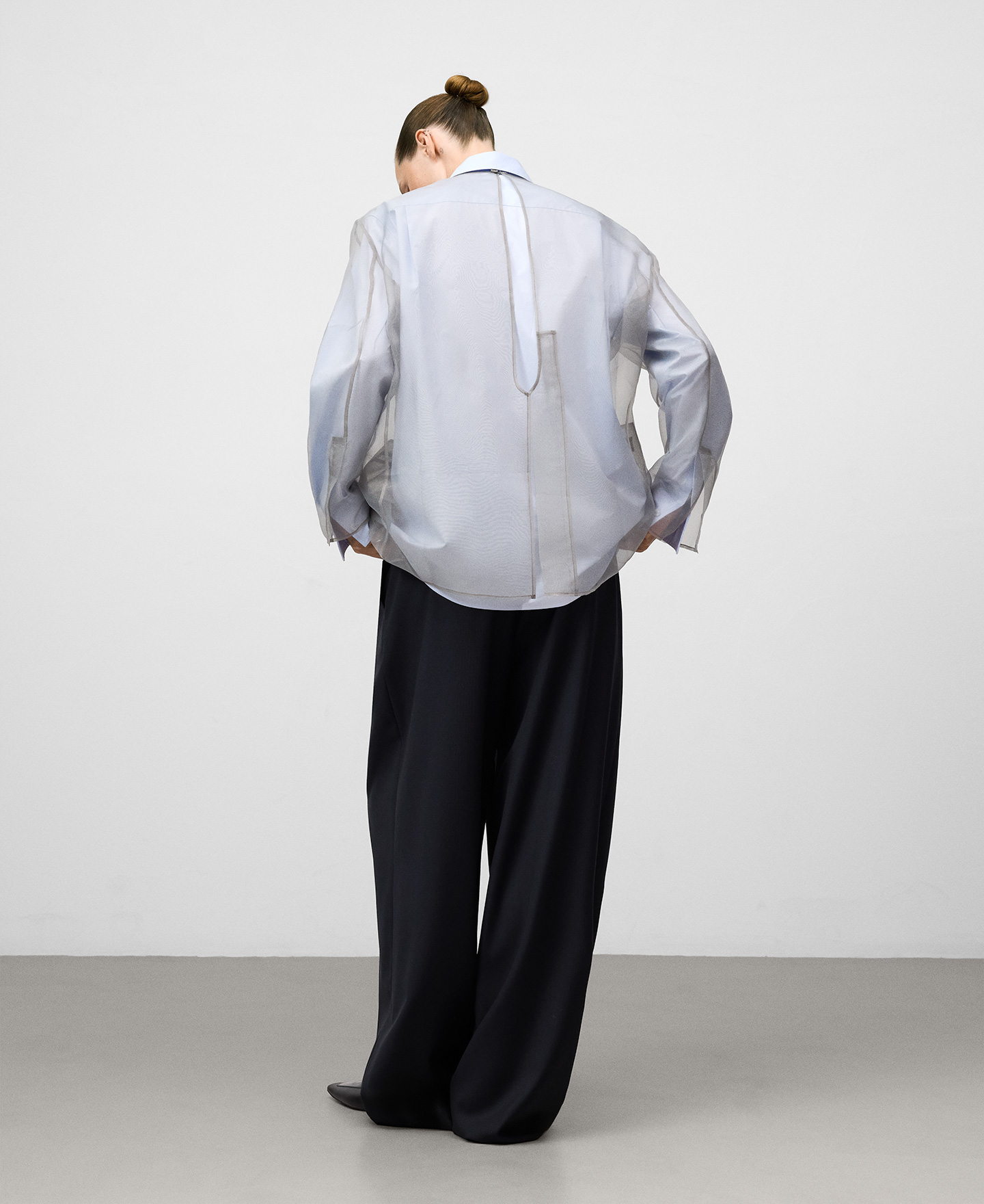 Top transparente piezas de blazer mujer image number 2
