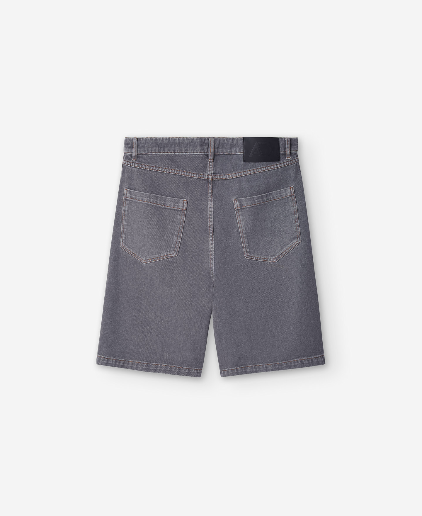 Grey denim Bermuda shorts for men image number 5