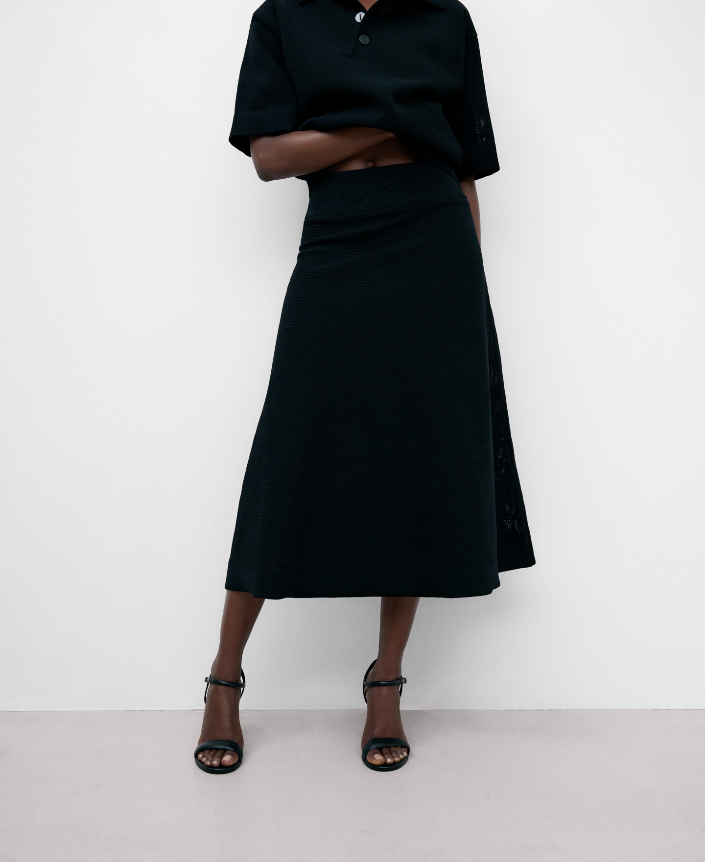 A-line recycled polyester skirt image number 0