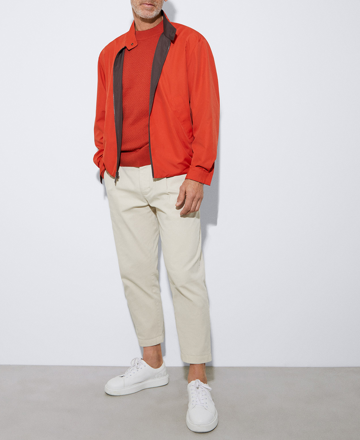 Cotton knit sweater image number 1