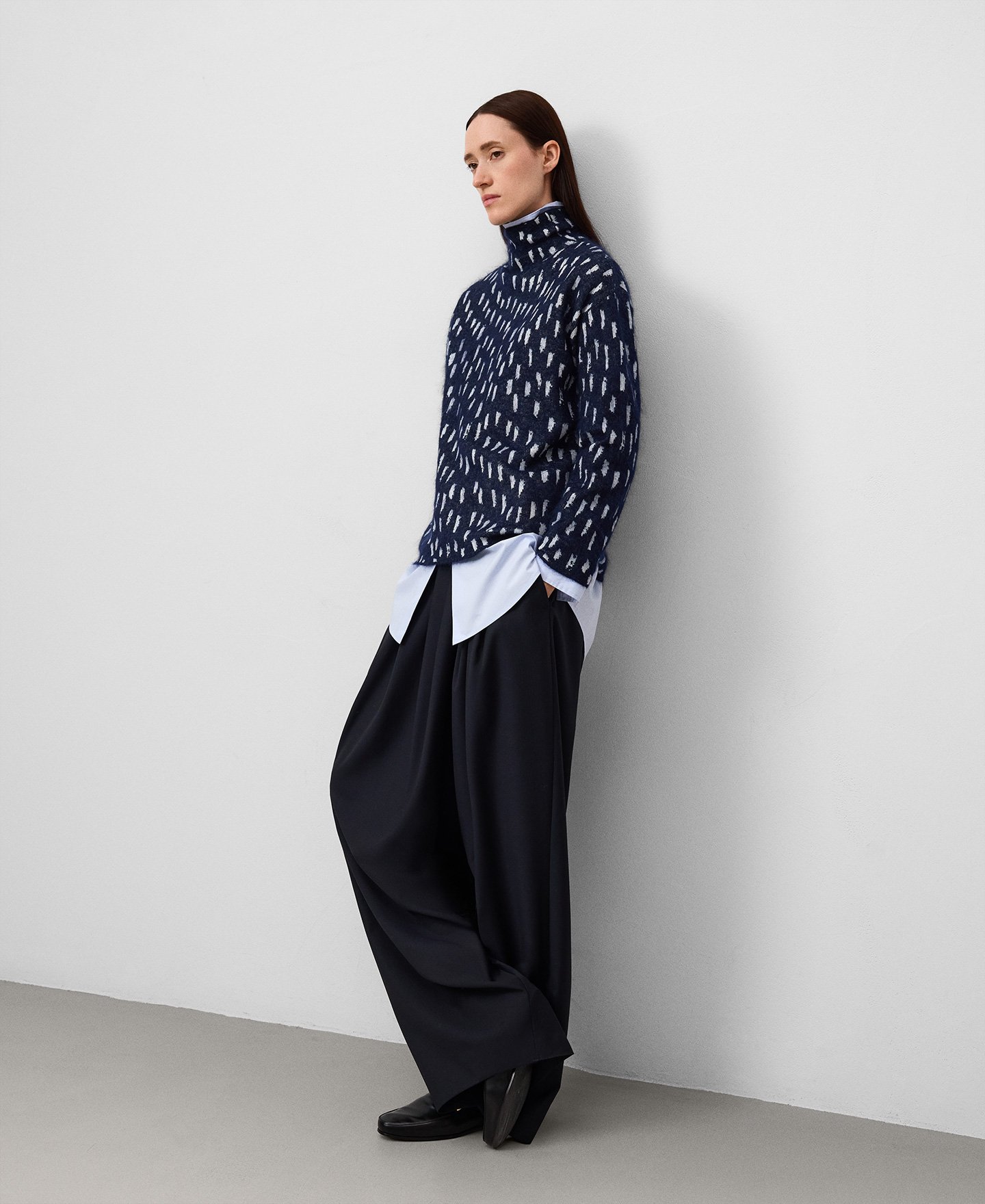 Jersey estampado punto jacquard mujer image number 1