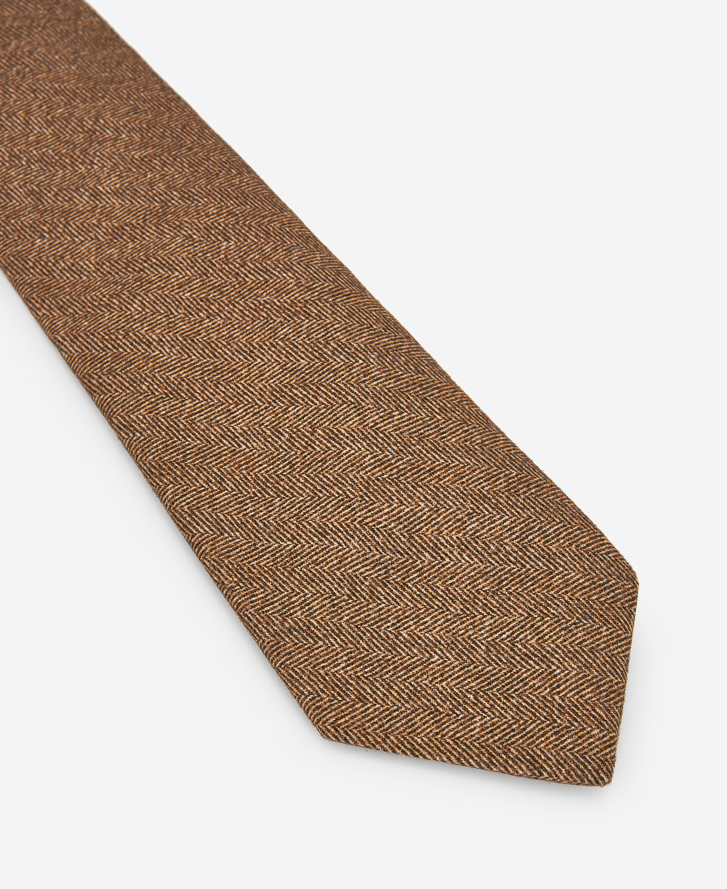 Herringbone print flannel tie image number 1