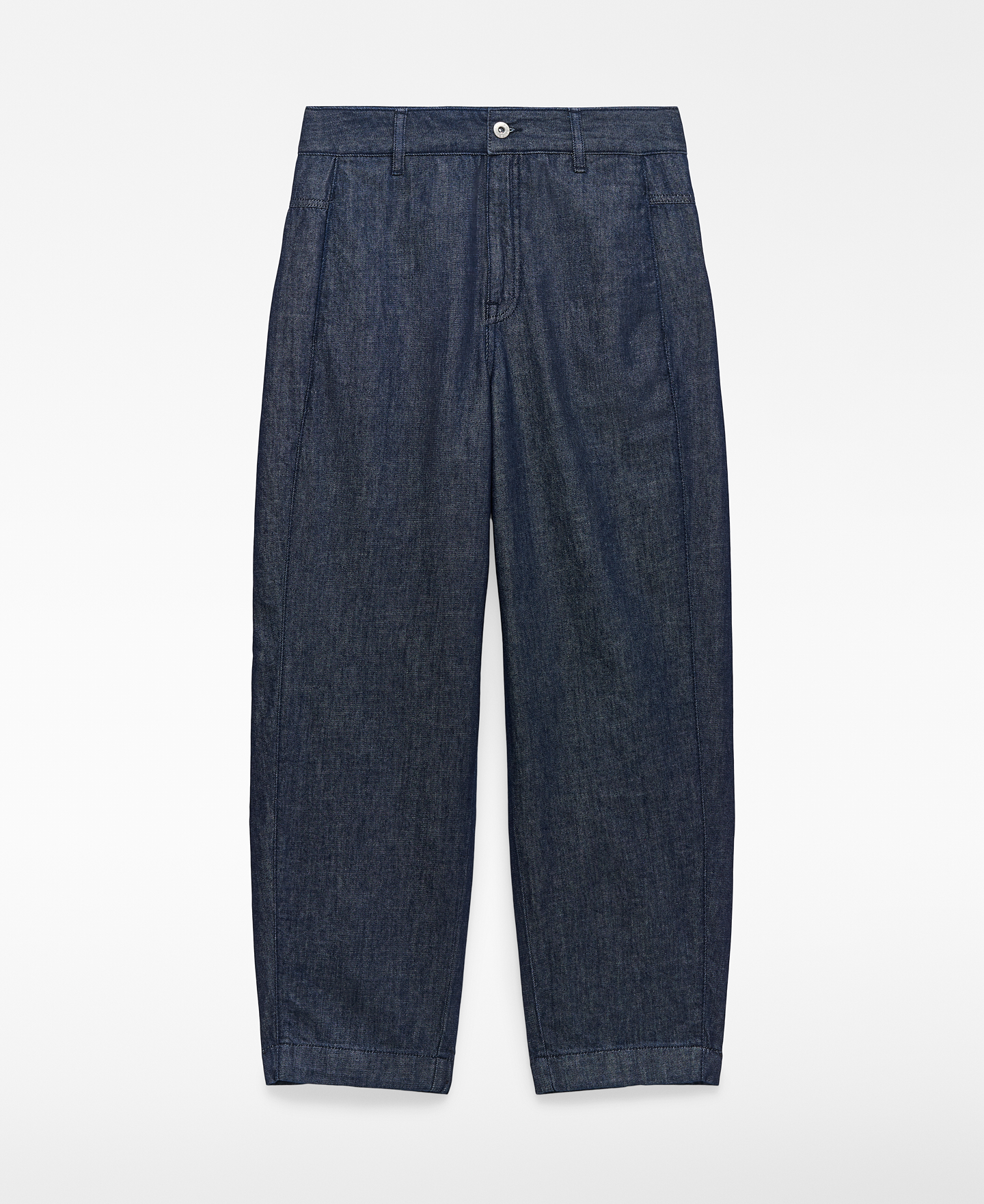 Pantalón barrel fit denim algodón mujer image number 4