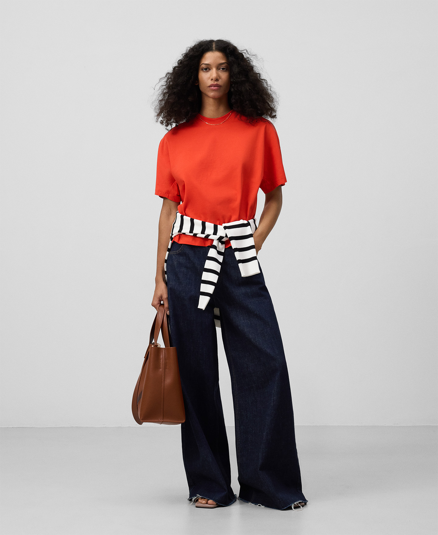 Organic cotton A-line T-shirt woman image number 1