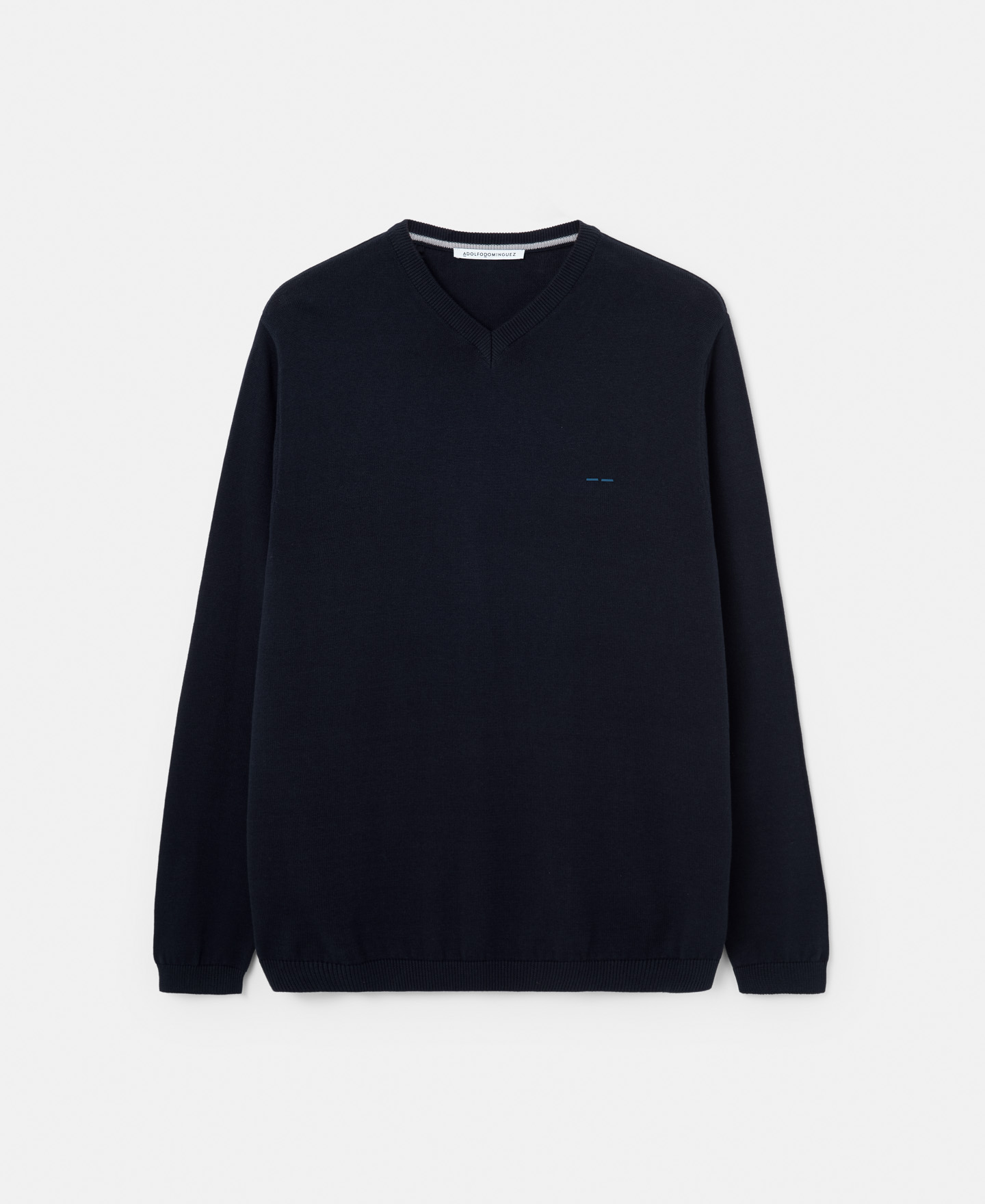 Pistachio cotton V-neck sweater image number 4