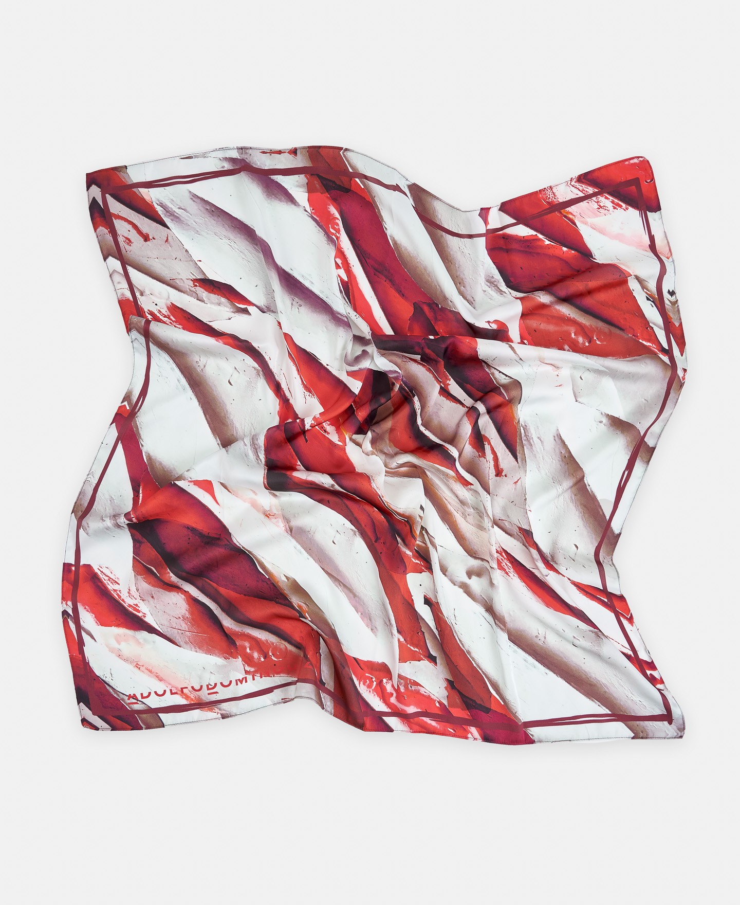 Square scarf with overlapping leaves image number 1