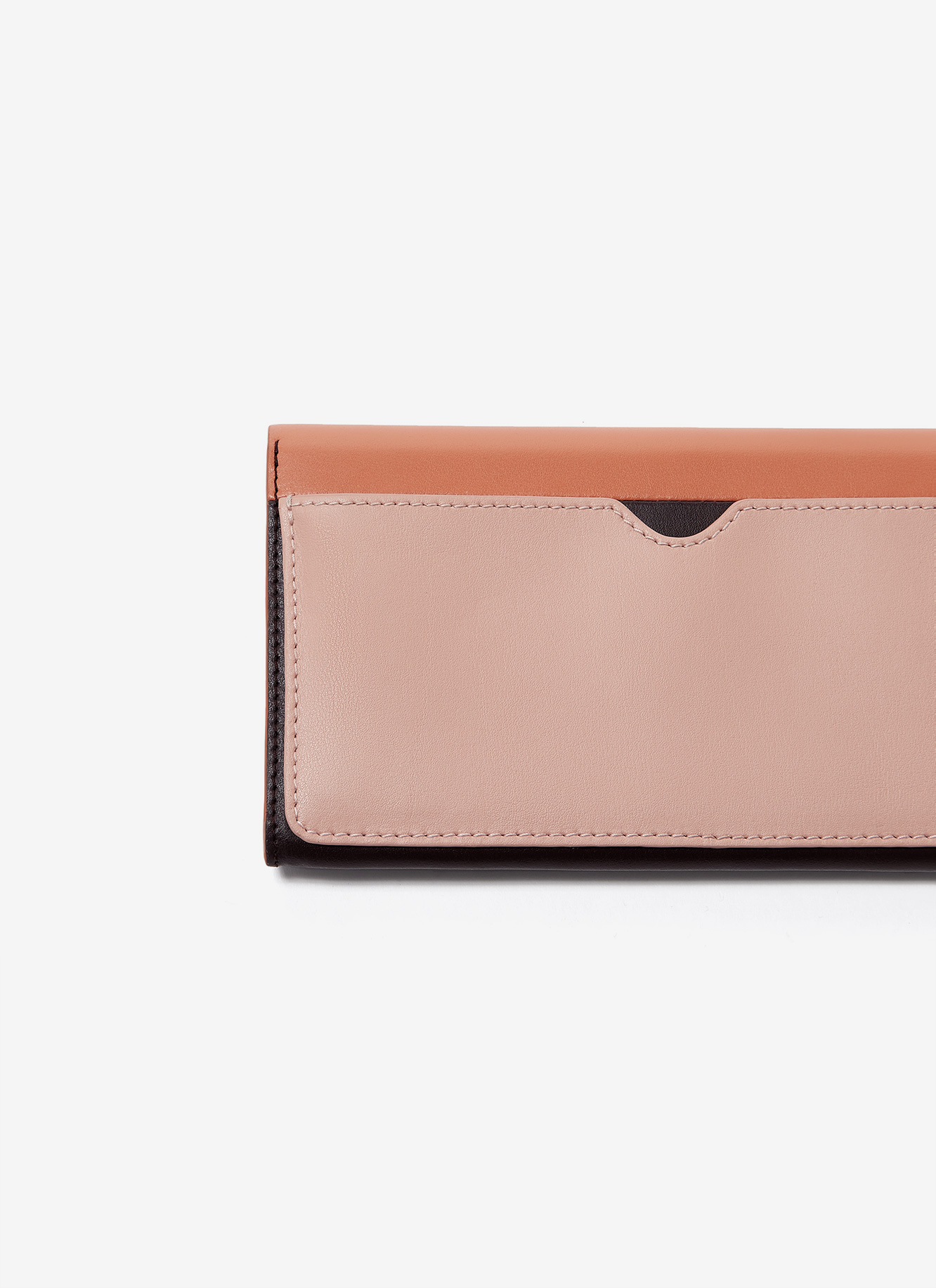 Bicolour bovine leather big wallet image number 1