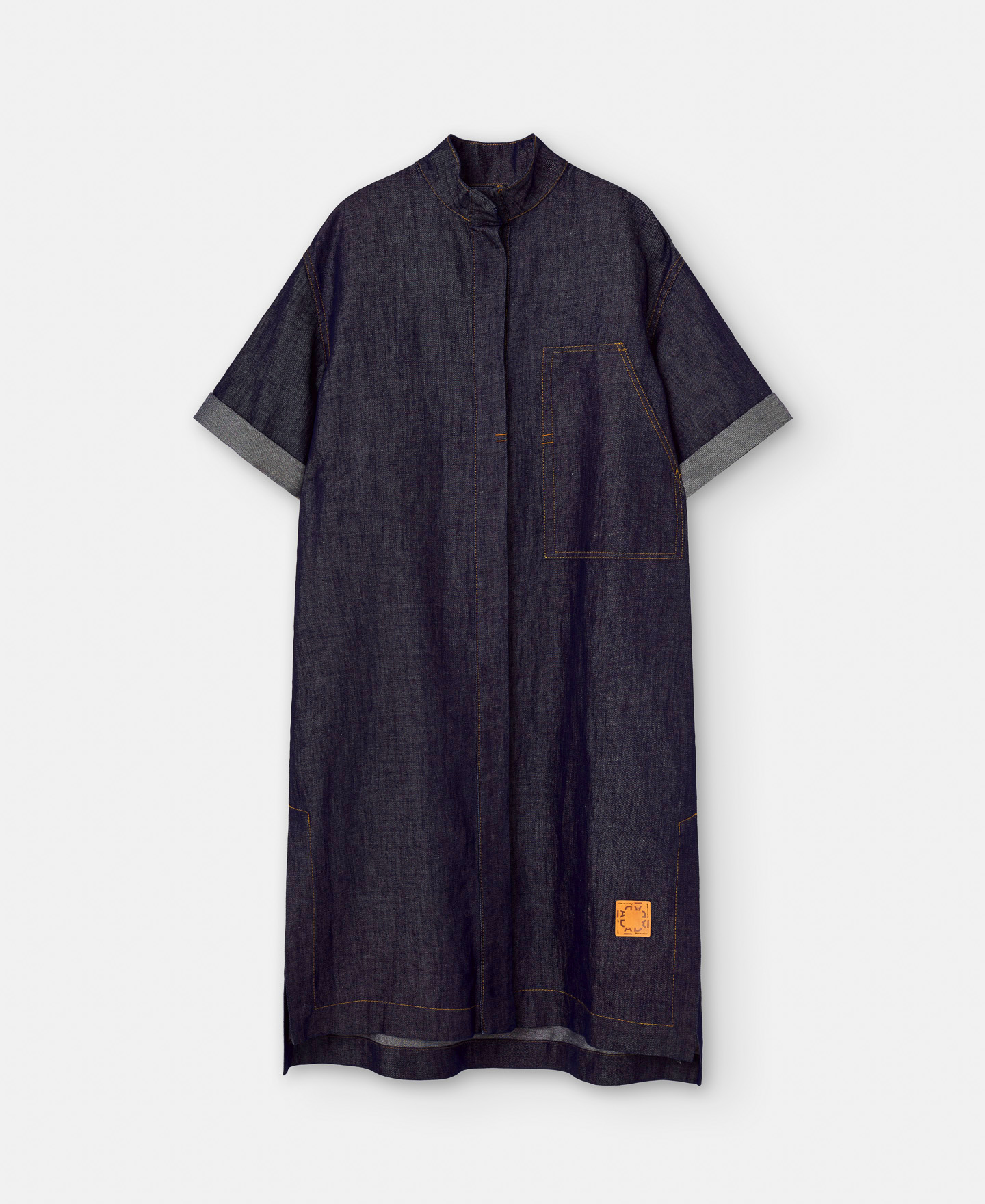 Linen and cotton shirt dress image number 6
