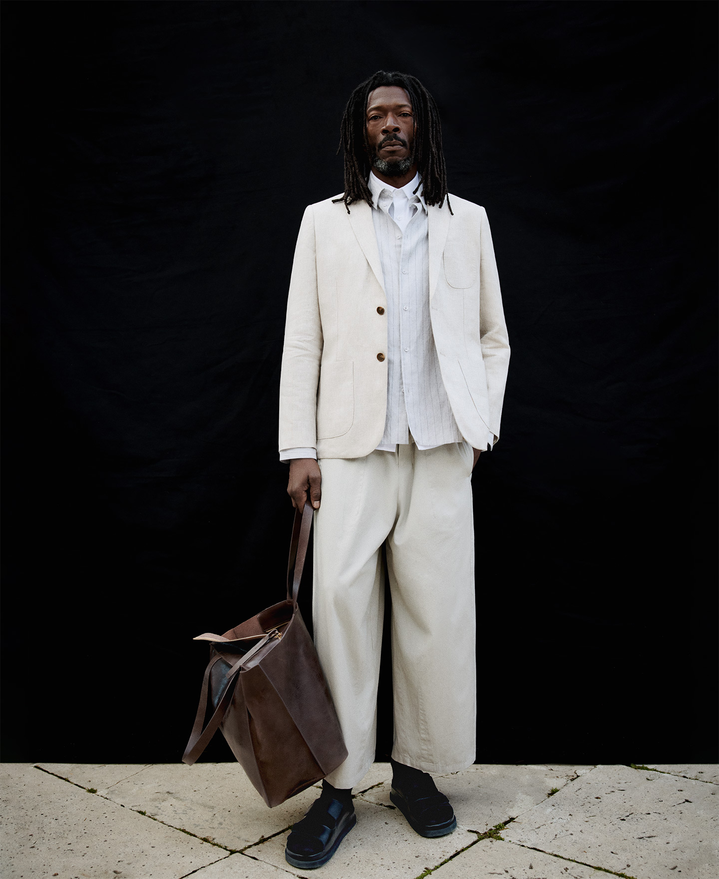 Blazer estructurada lino hombre image number 1