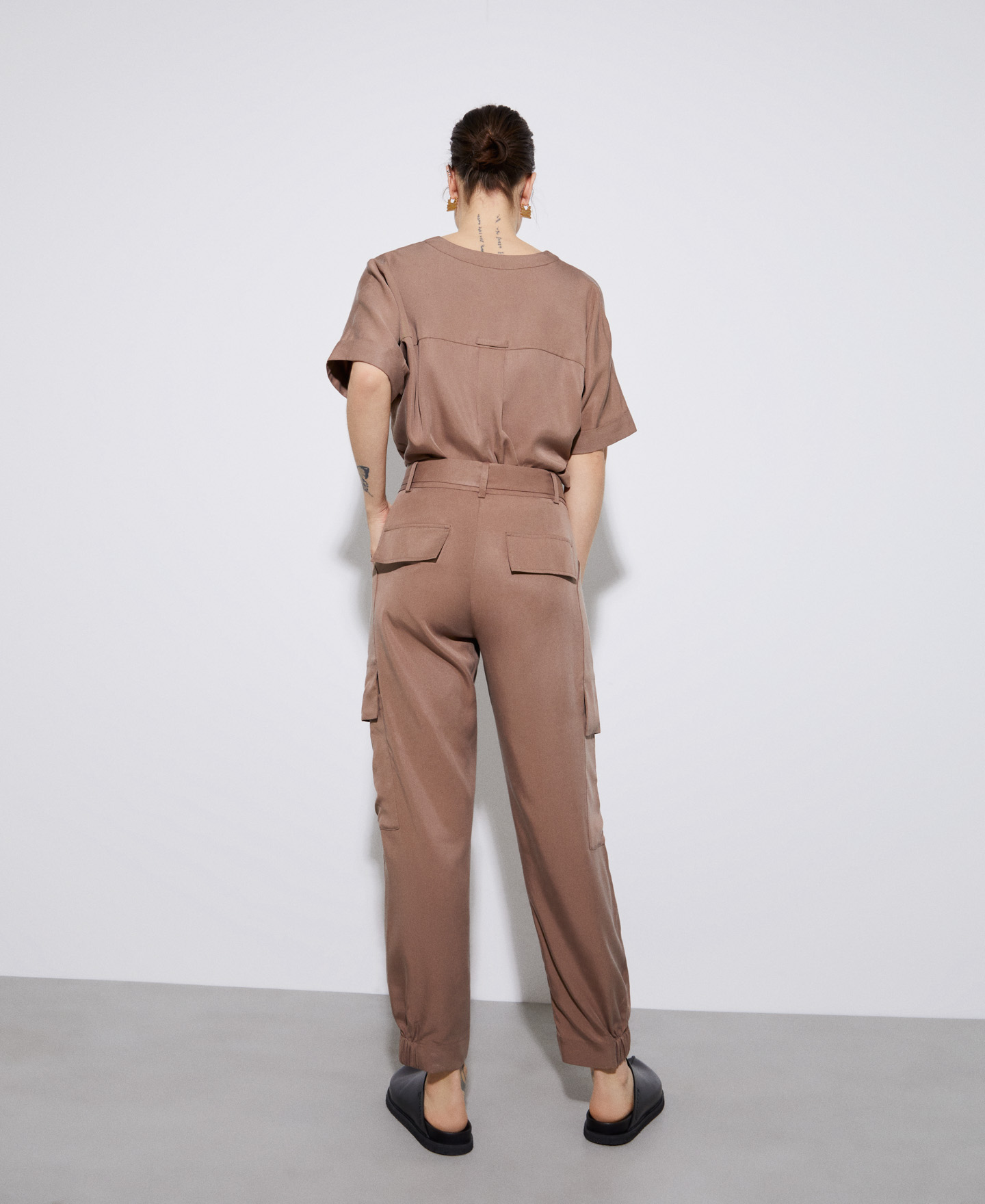 Lyocell cargo trousers image number 2