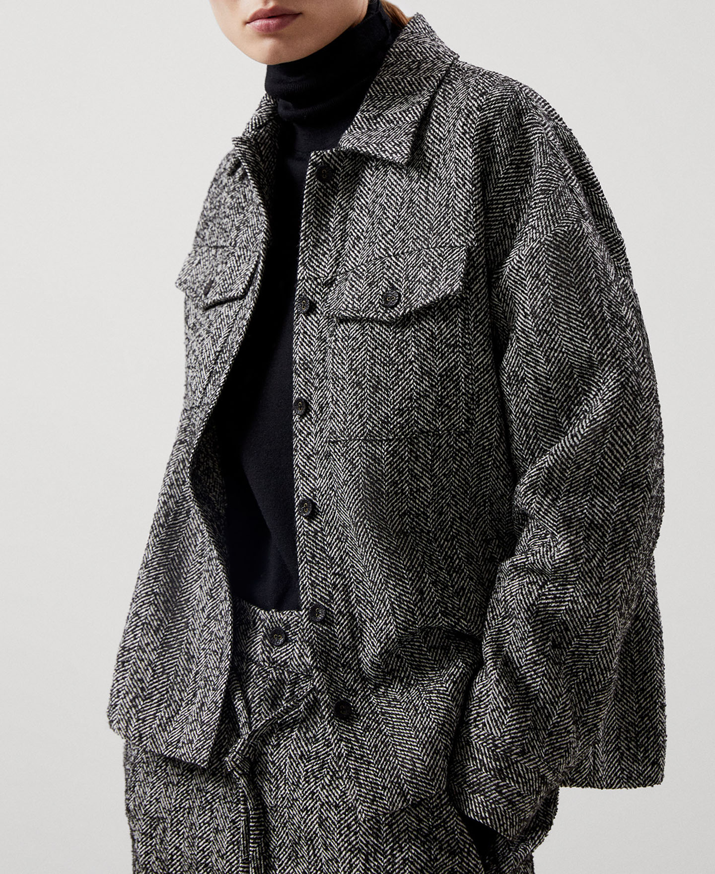 Chaqueta con cuello camisero image number 0