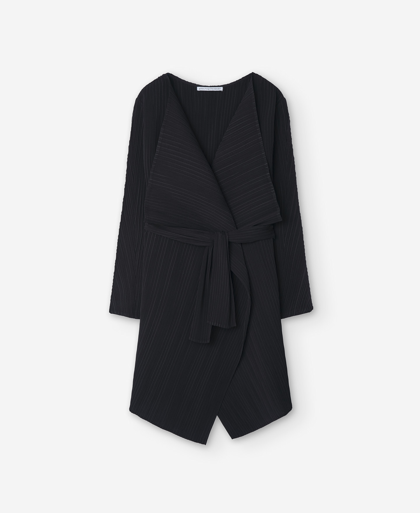 Asymmetric crinkle long jacket woman image number 6