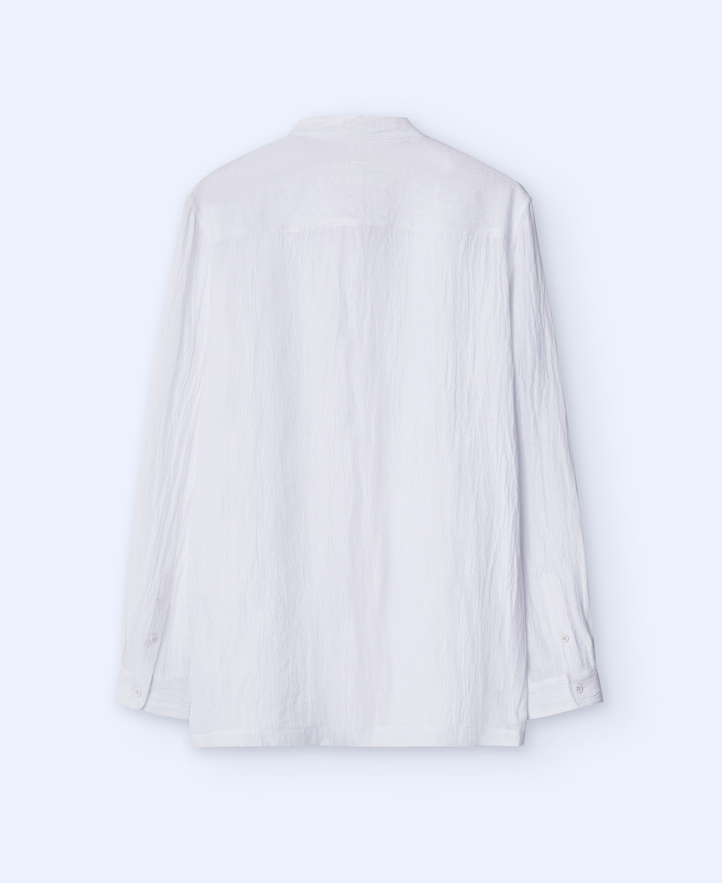 European linen wrinkled texture shirt image number 7