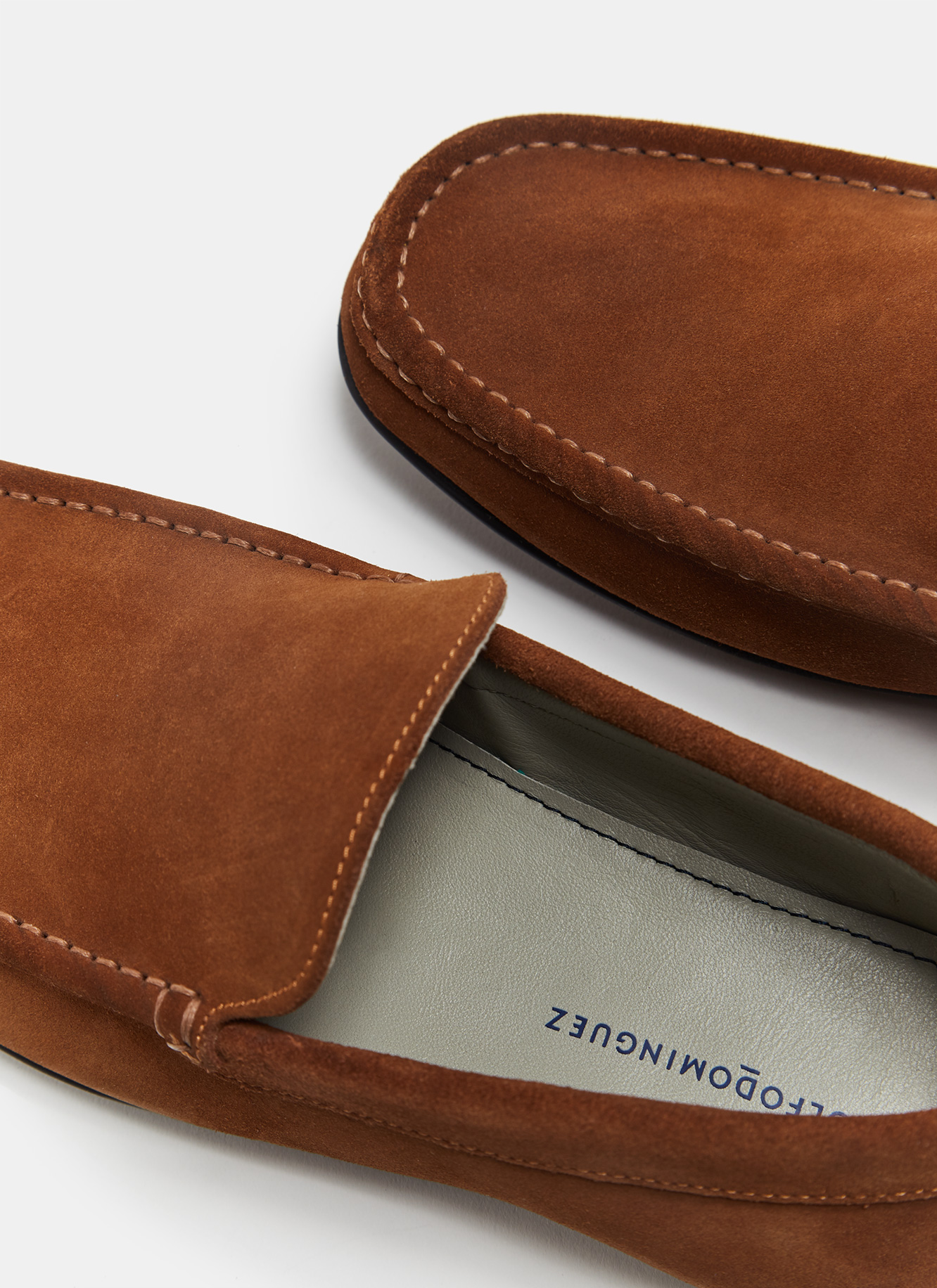 Leather moccasins with rubber sole image number 2