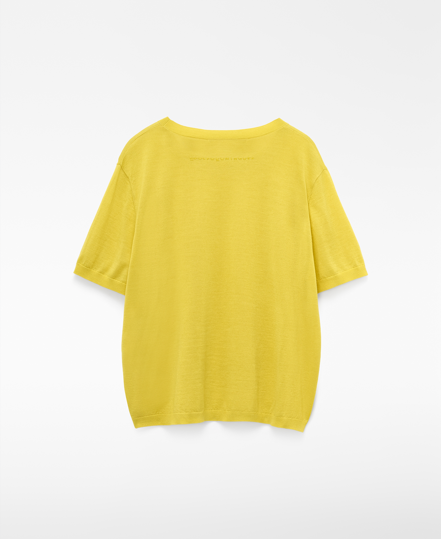 Merino wool knit short sleeve sweater image number 5