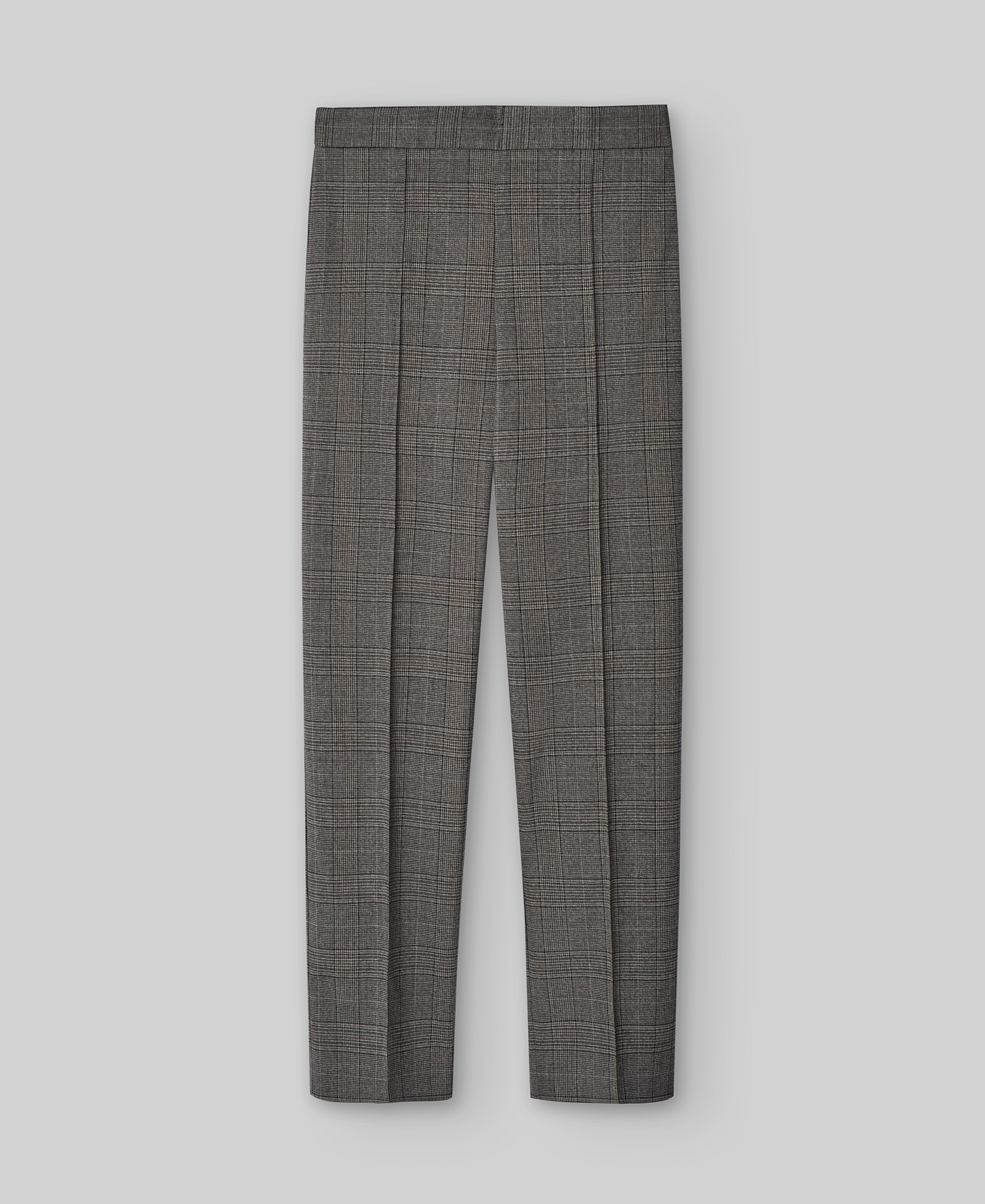 Ankle-length checkered trousers woman image number 4