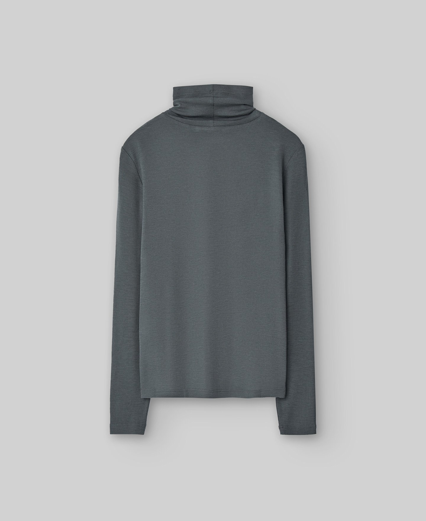 Camiseta cuello alto lana merino mujer image number 5