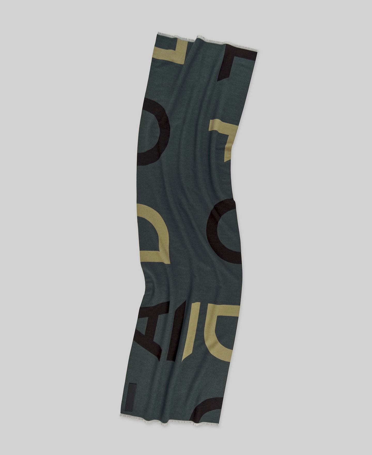 Jacquard maxi logo scarf woman image number 1