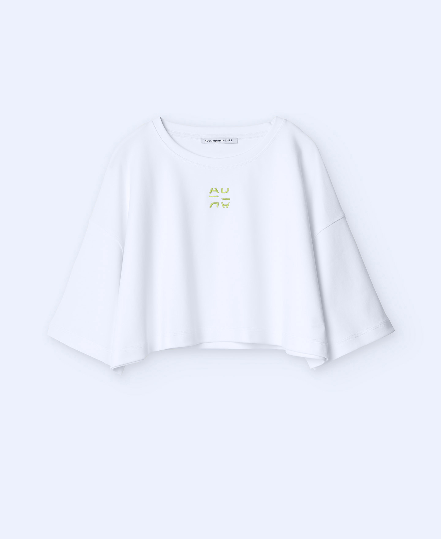 Cropped cotton t-shirt image number 4
