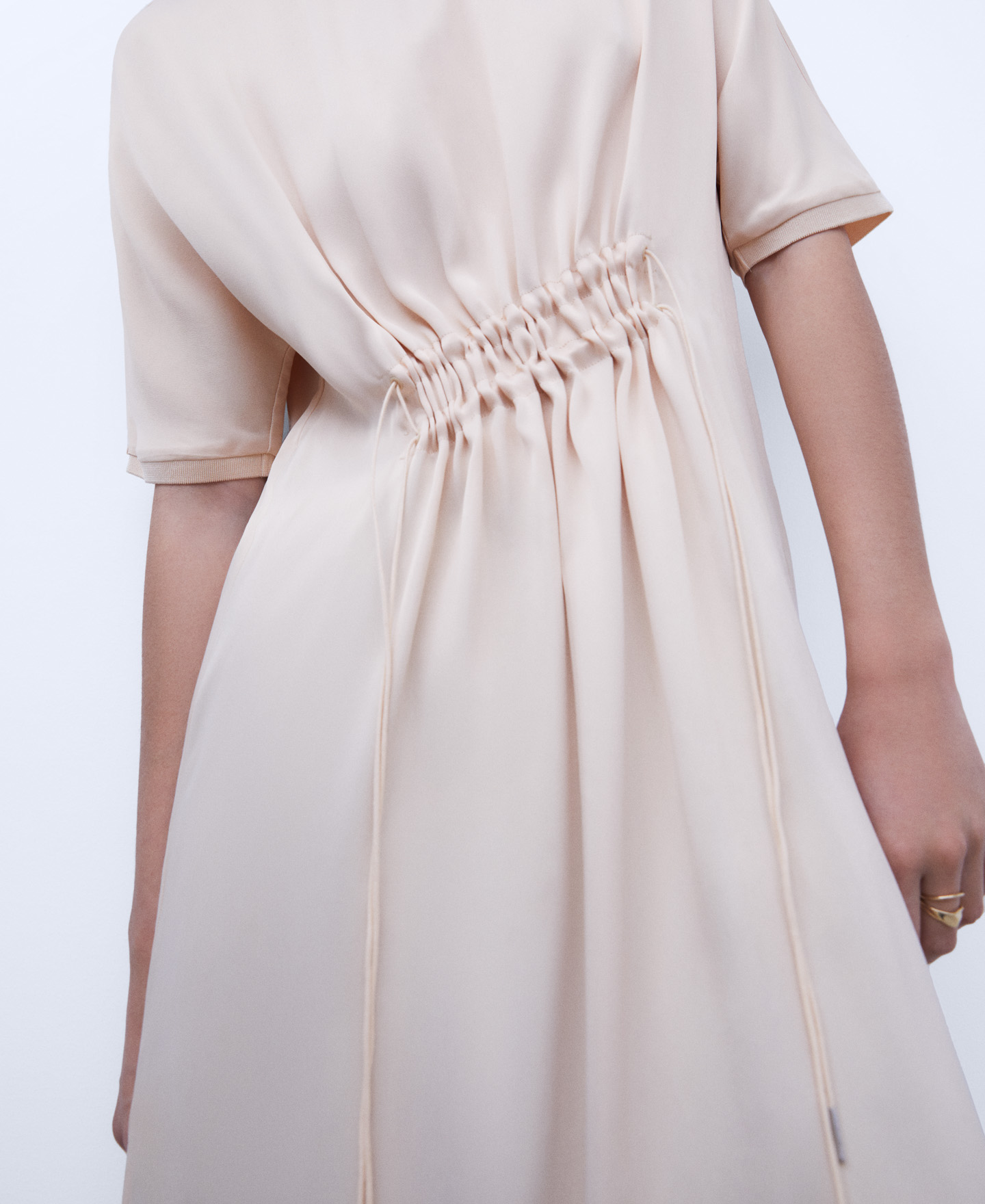 Drawstring viscose shirt image number 3