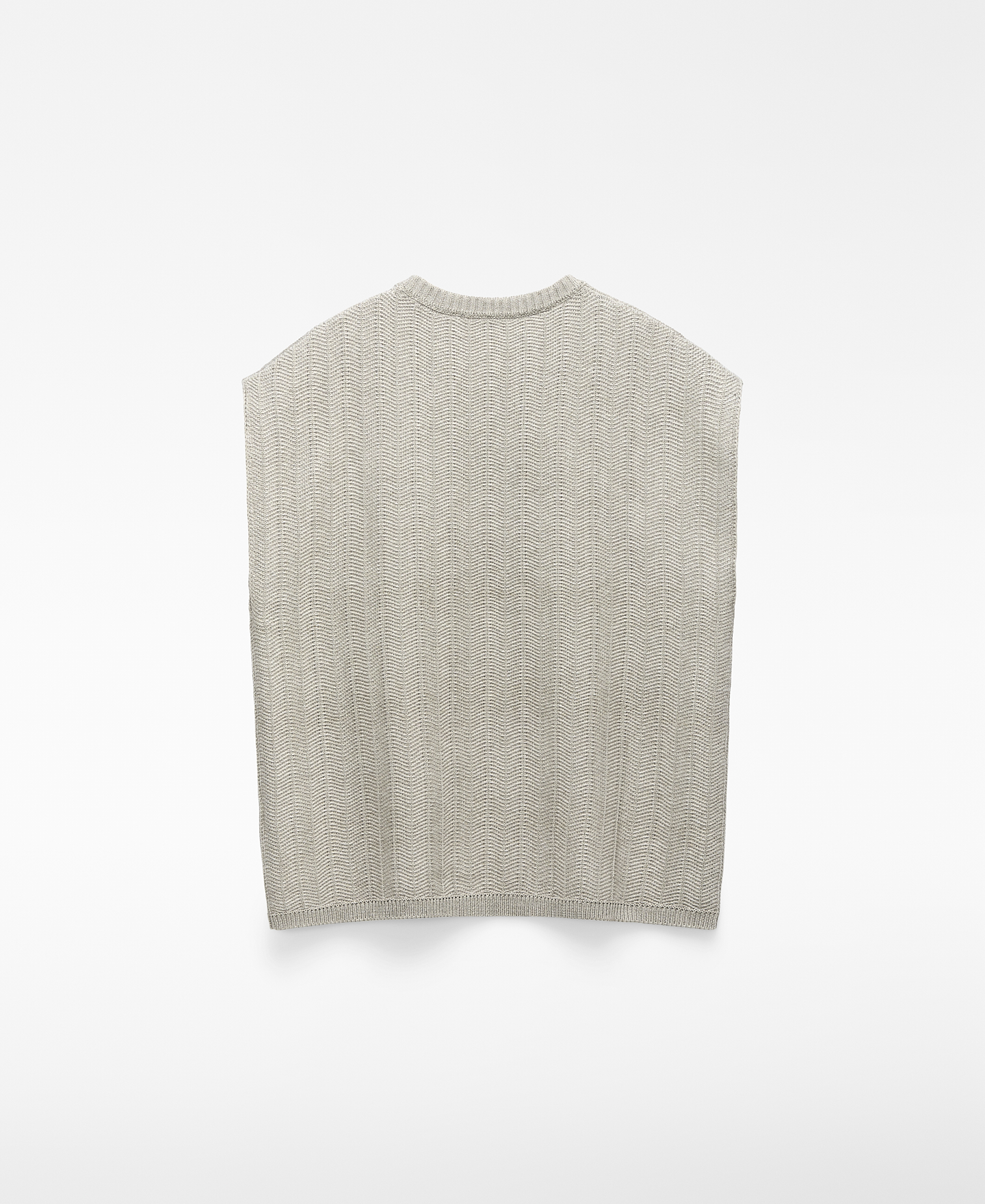 Chaleco oversize textura rafia image number 5