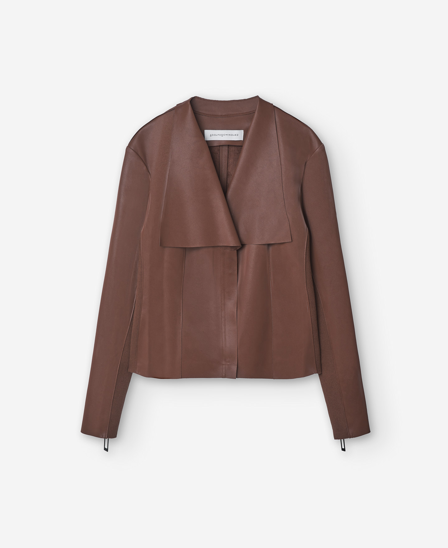 Long toasted biker jacket for women image number 4