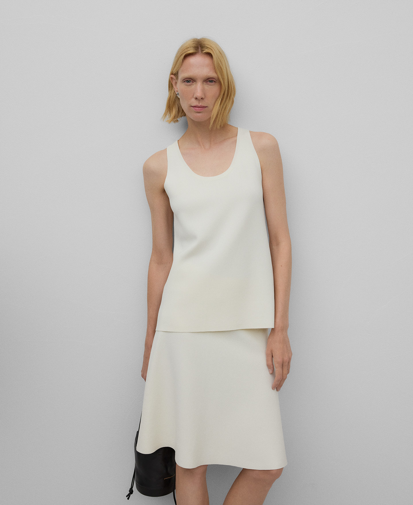 Knit armhole sleeve top woman image number 0