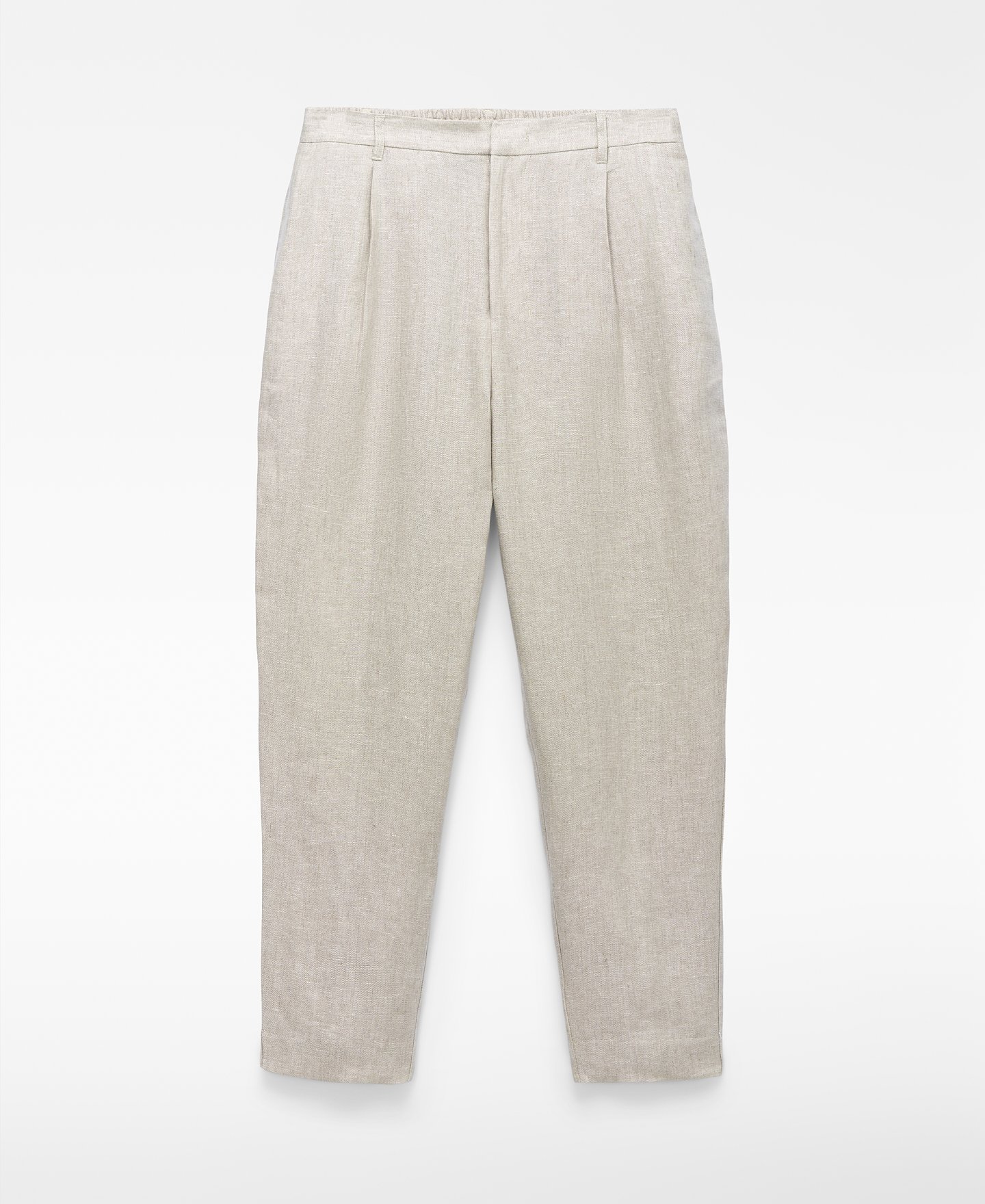 European linen semi-jogger trousers image number 4