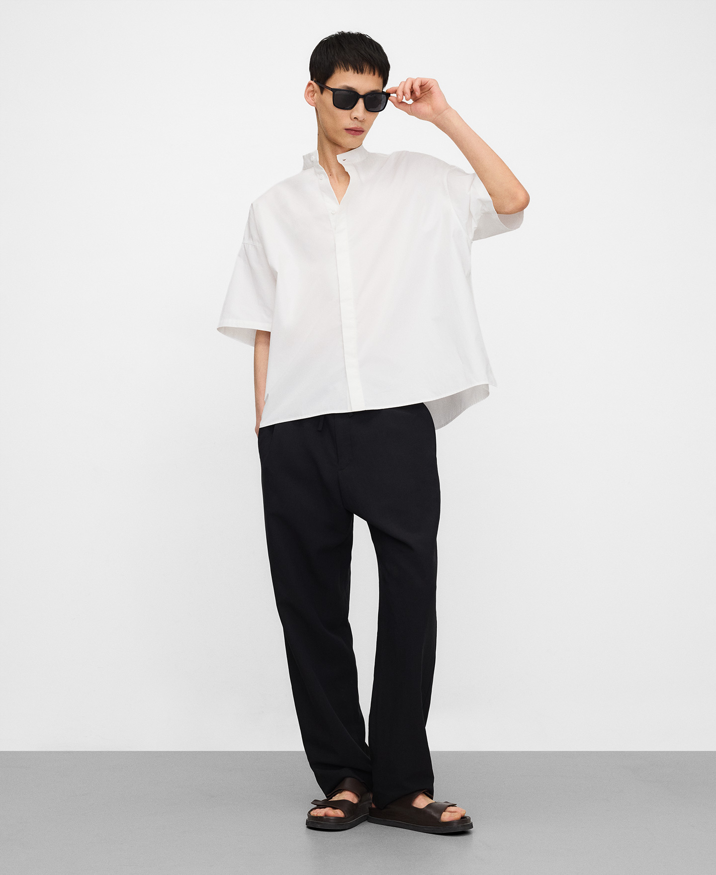 Camisa oversize boxy em algod&atilde;o org&acirc;nico image number 1