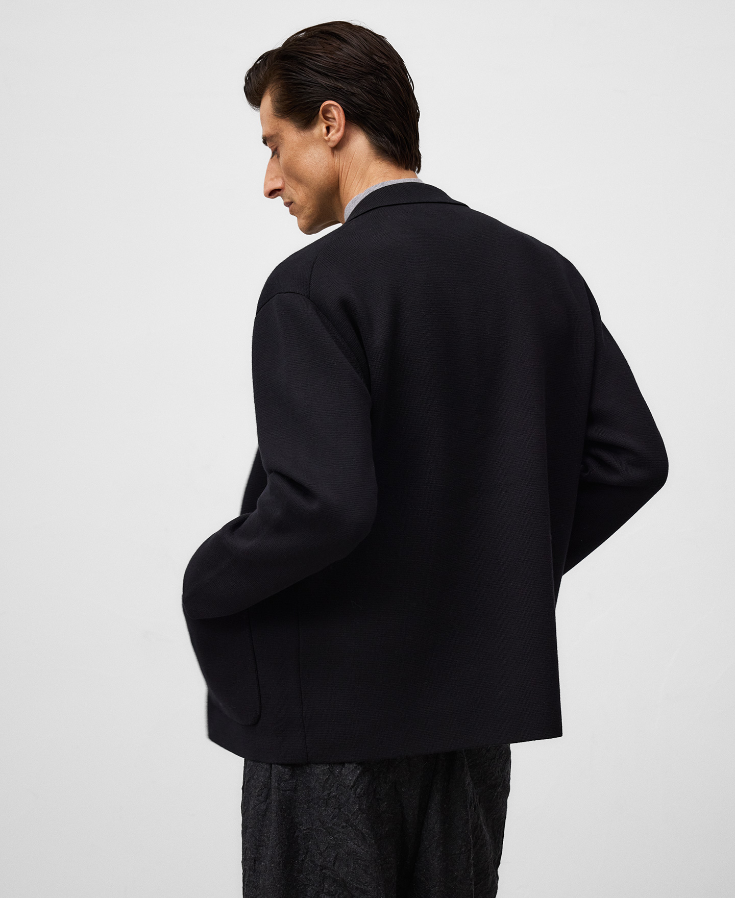 Blazer punto relaxed fit hombre image number 2