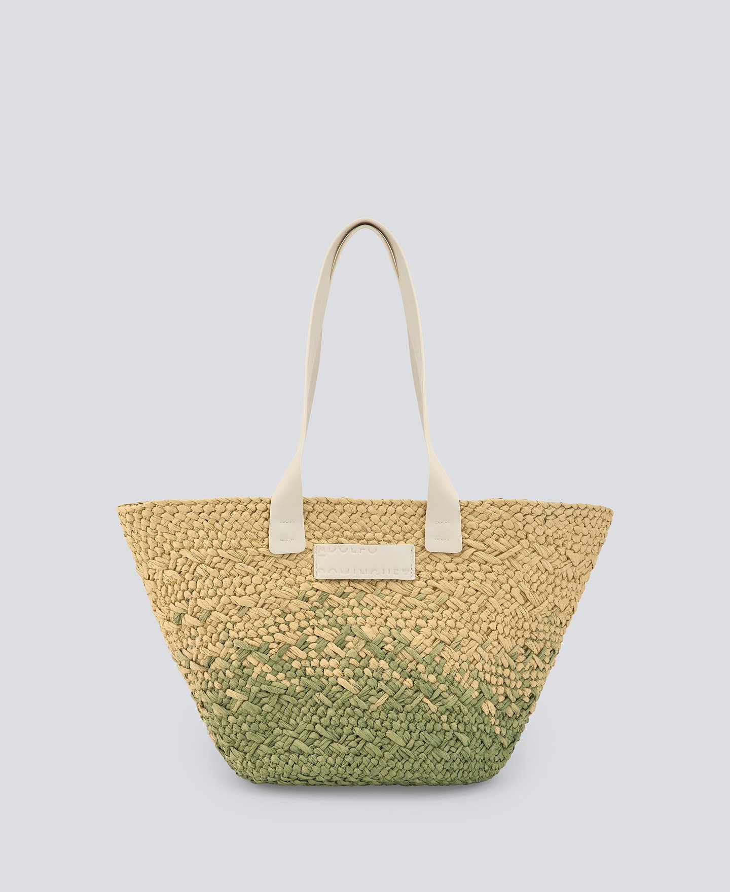 Medium braided paper shopper bag woman image number 0