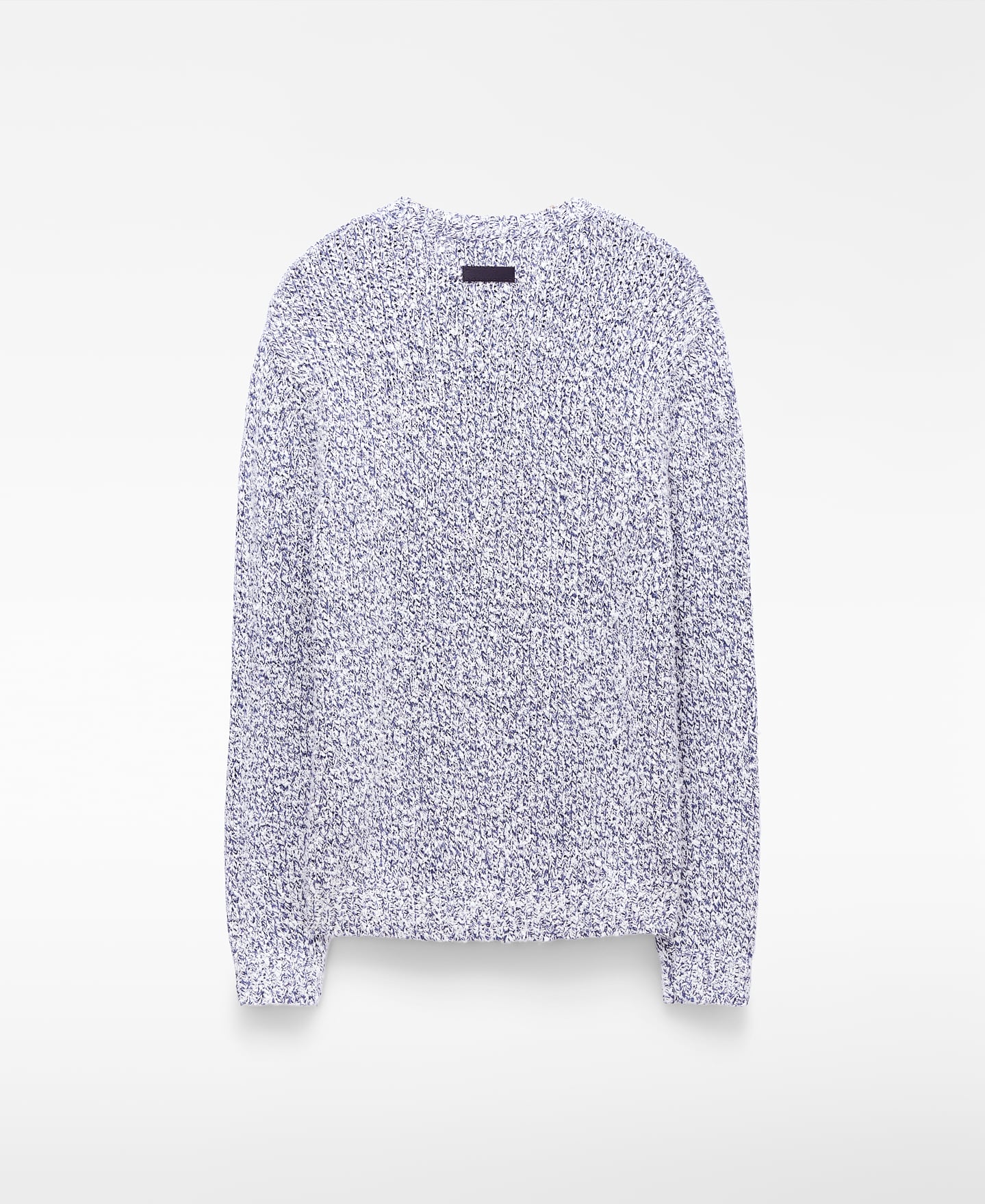 Melange texture knit sweater image number 5