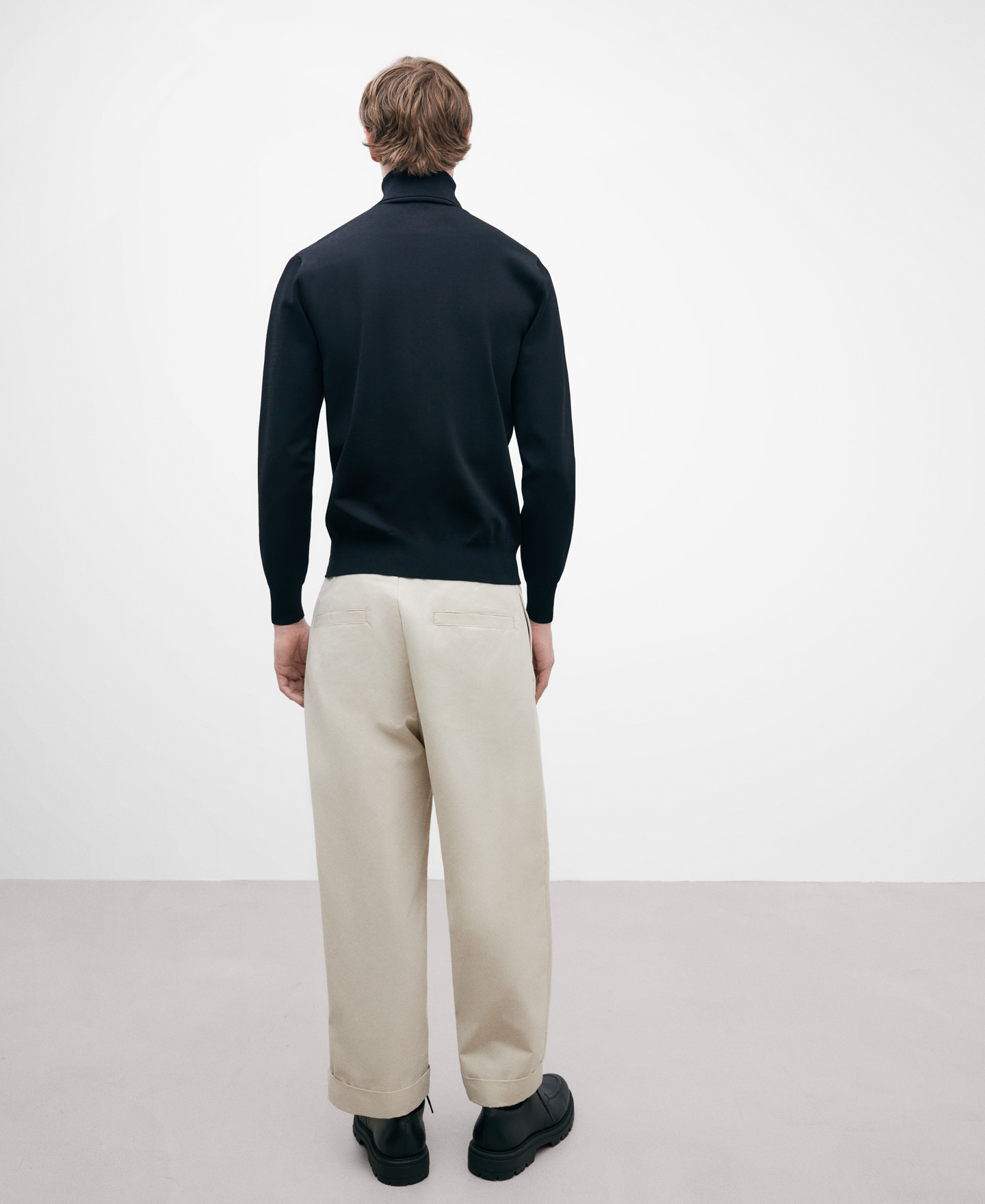 Black turtleneck sweater image number 2