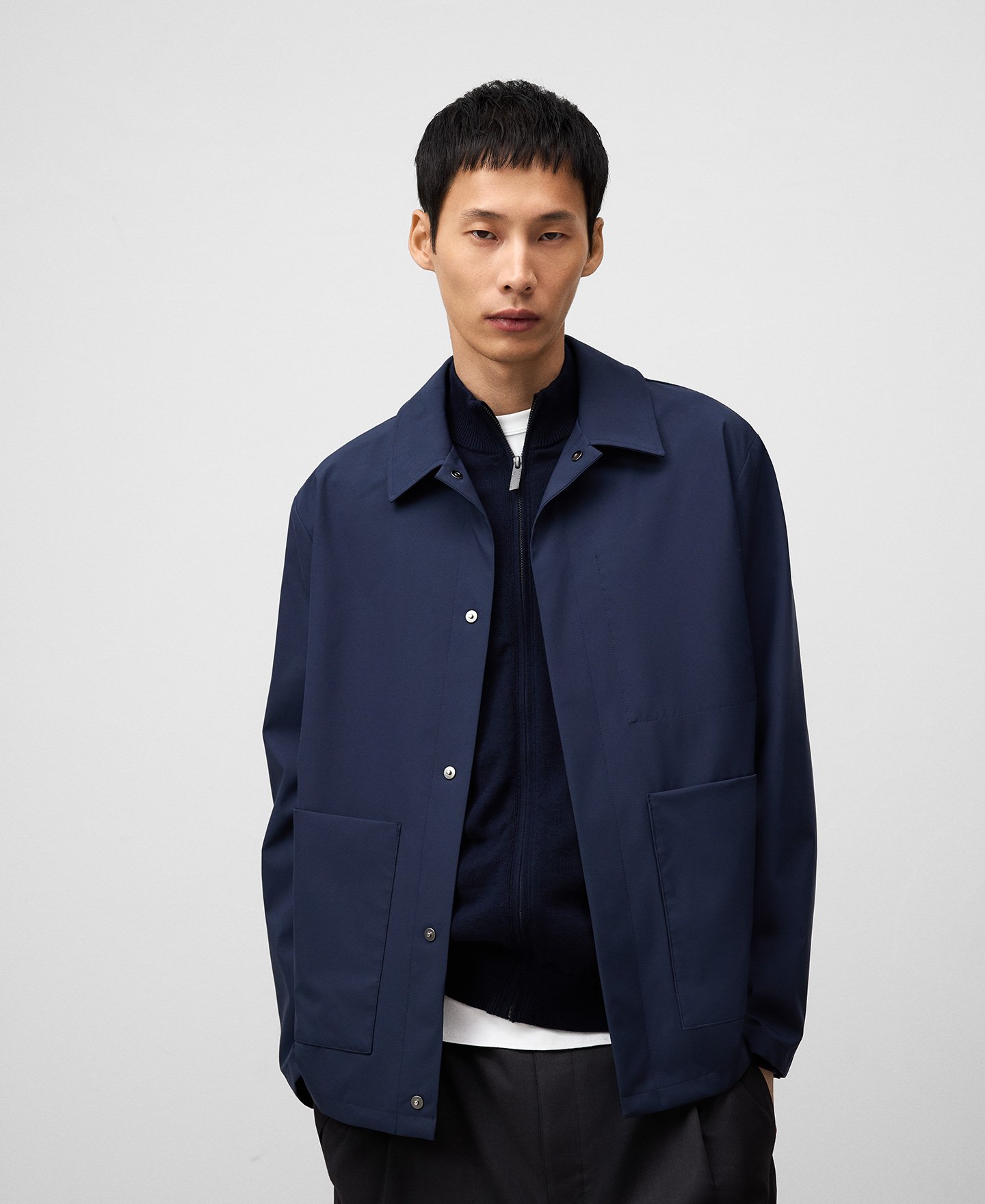 Jacke technischer Stoff Reverskragen Herren image number 0