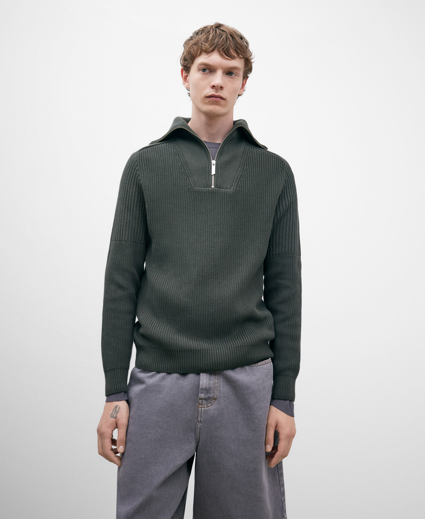 Zip turtleneck sweater image number 0