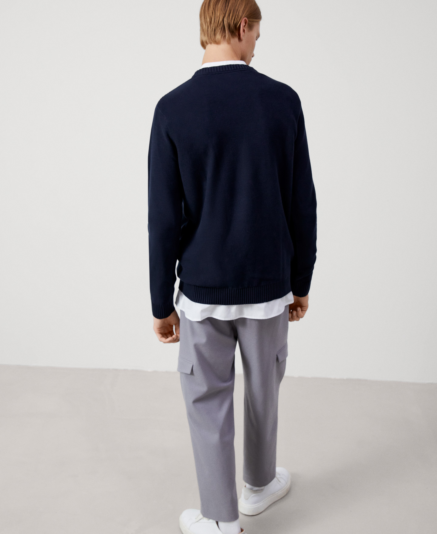 Cotton crew neck sweater image number 2